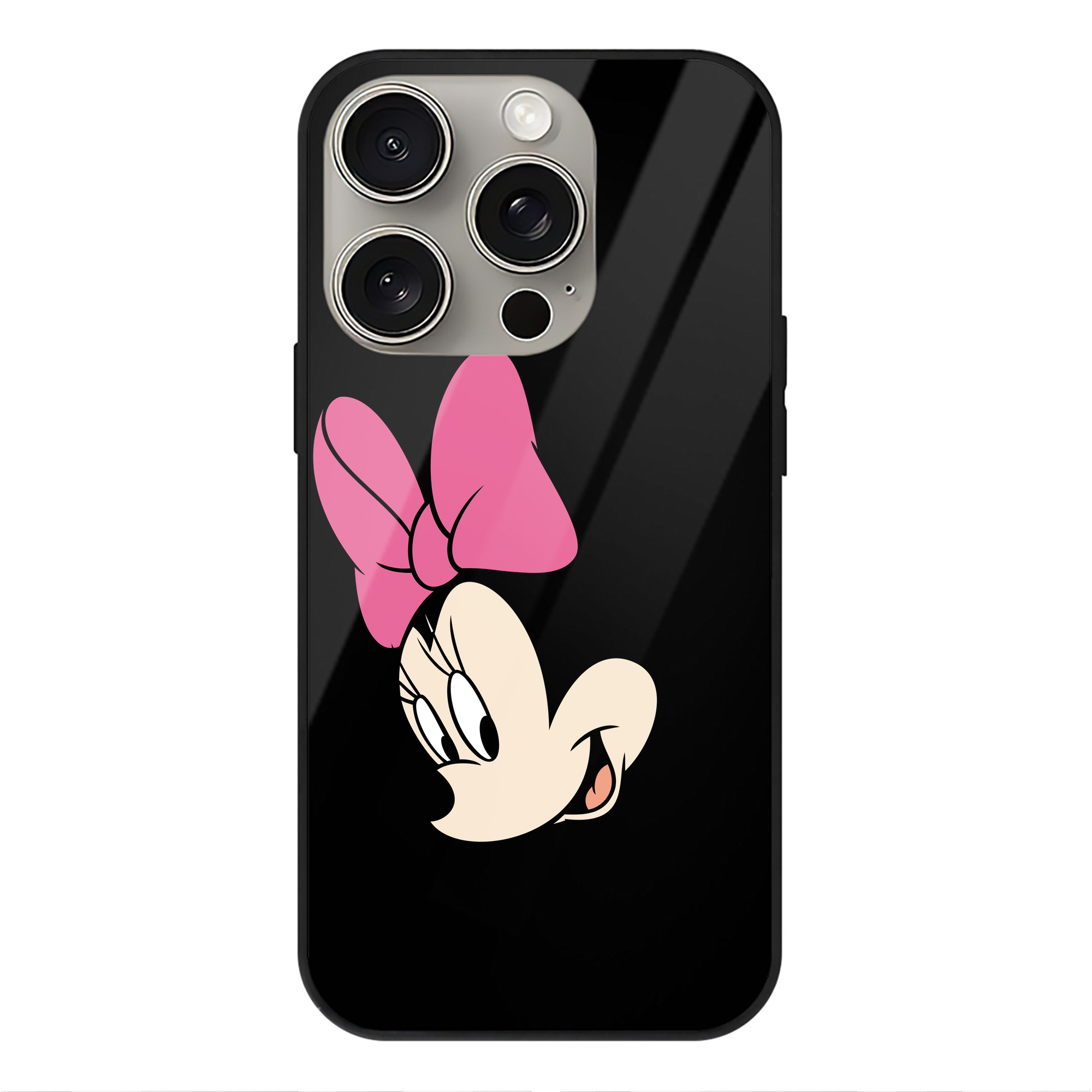 （画像用） ミッキーマウス Mickey Mouse 【iPhone15Pro対応】スマホケース 耐衝撃＆黄変防止 背面ガラス