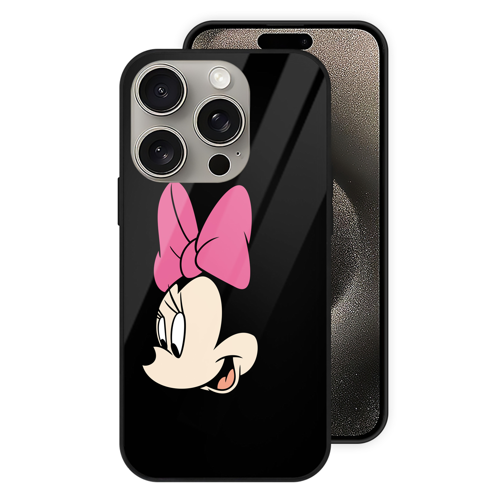 （画像用） ミッキーマウス Mickey Mouse 【iPhone15Pro対応】スマホケース 耐衝撃＆黄変防止 背面ガラス