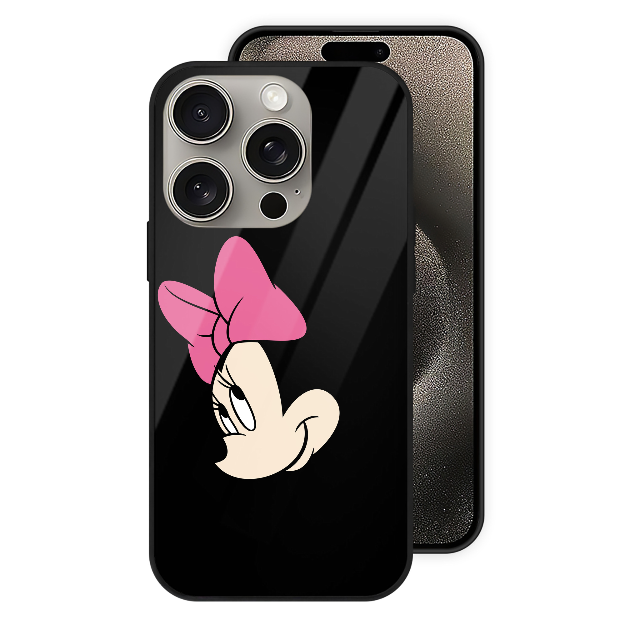 （画像用） ミッキーマウス Mickey Mouse 【iPhone15Pro対応】スマホケース 耐衝撃＆黄変防止 背面ガラス