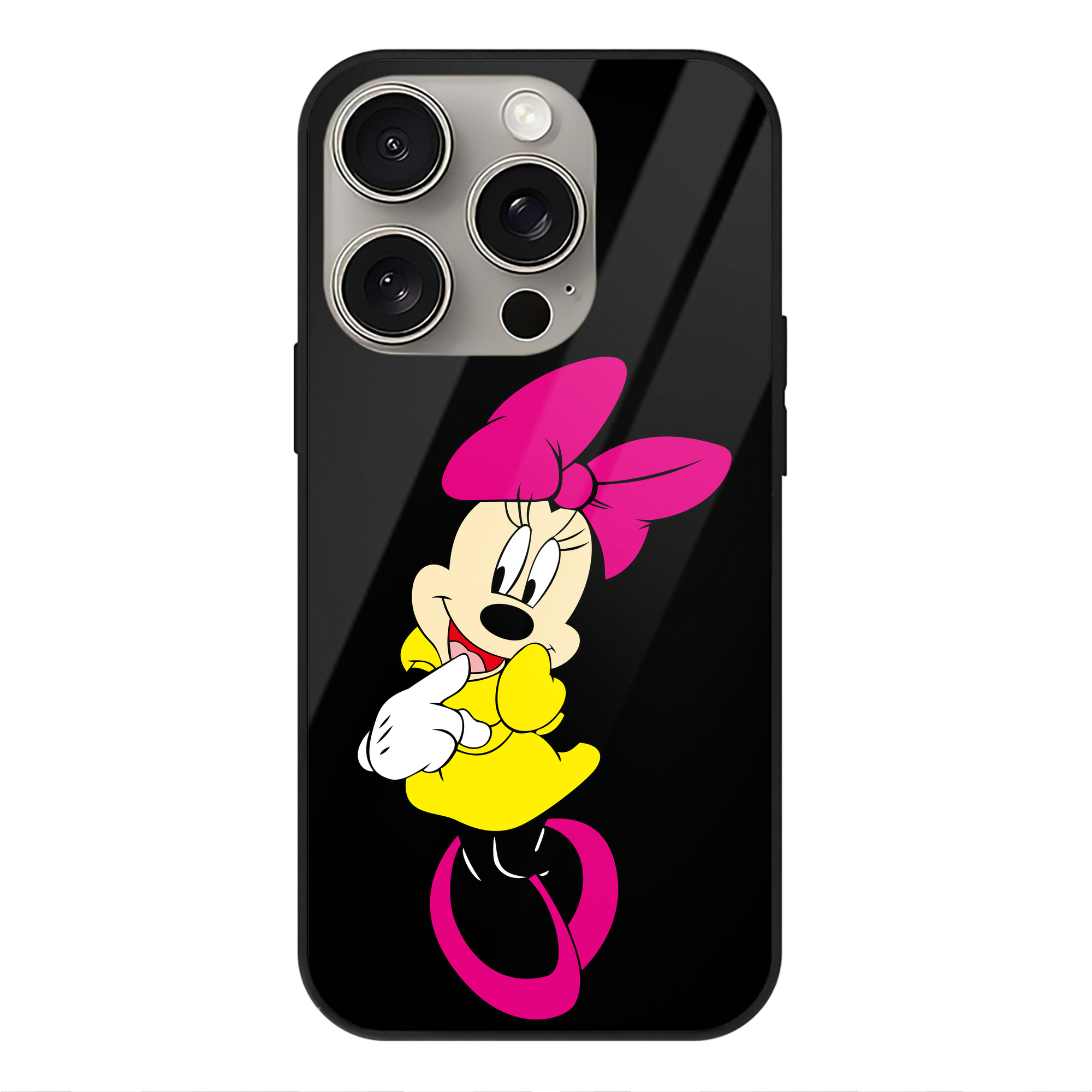 （画像用） ミッキーマウス Mickey Mouse 【iPhone15Pro対応】スマホケース 耐衝撃＆黄変防止 背面ガラス