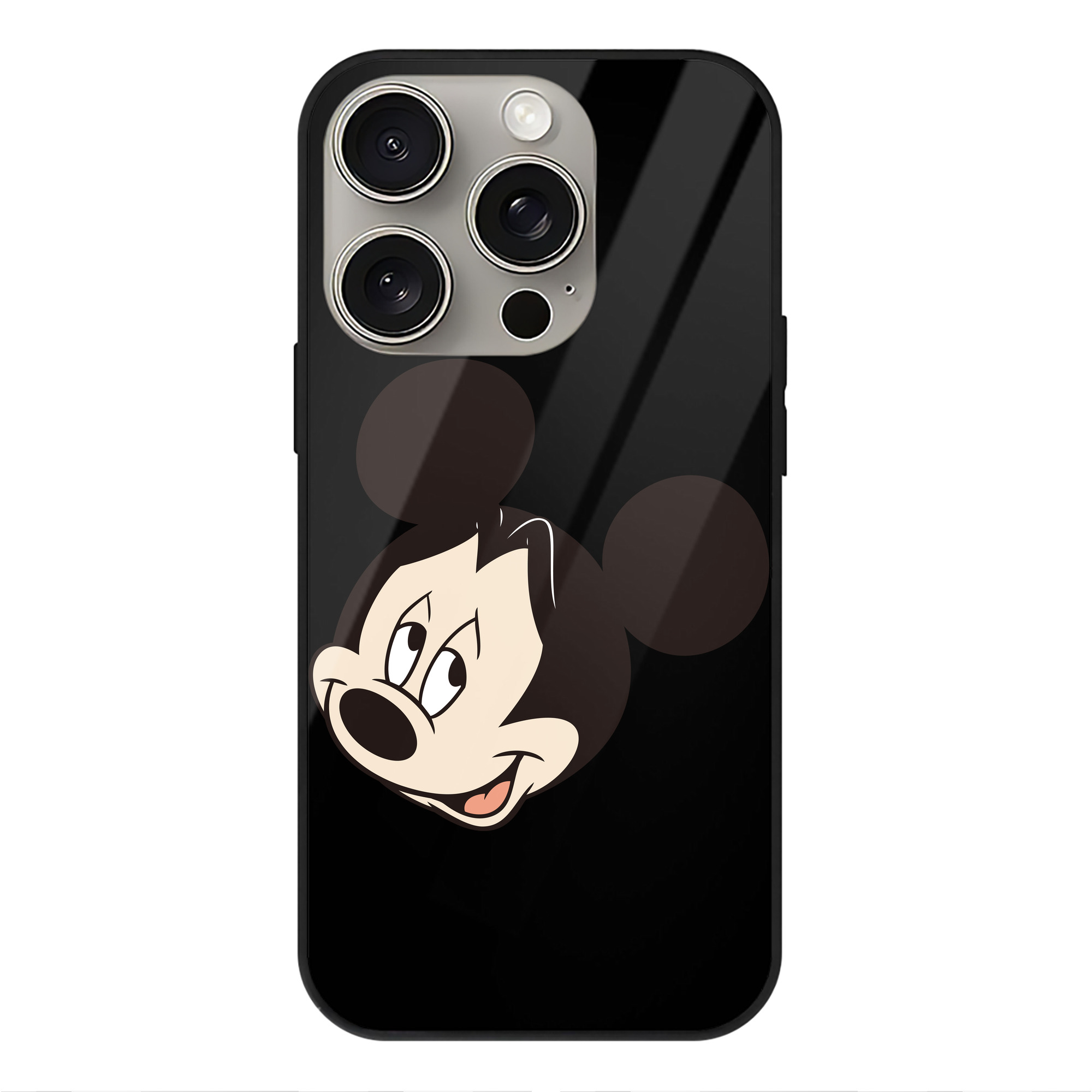 （画像用） ミッキーマウス Mickey Mouse 【iPhone15Pro対応】スマホケース 耐衝撃＆黄変防止 背面ガラス