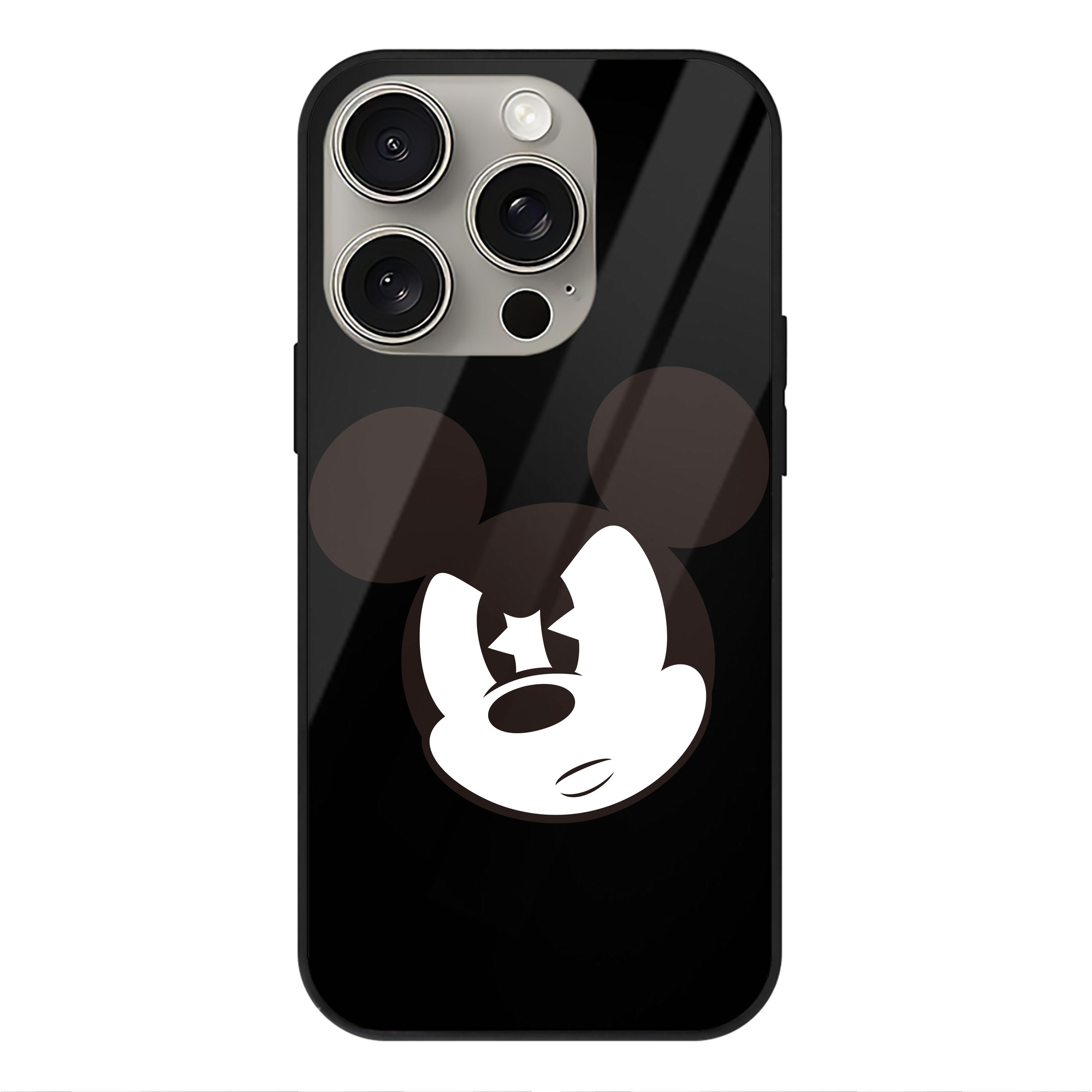 （画像用） ミッキーマウス Mickey Mouse 【iPhone15Pro対応】スマホケース 耐衝撃＆黄変防止 背面ガラス