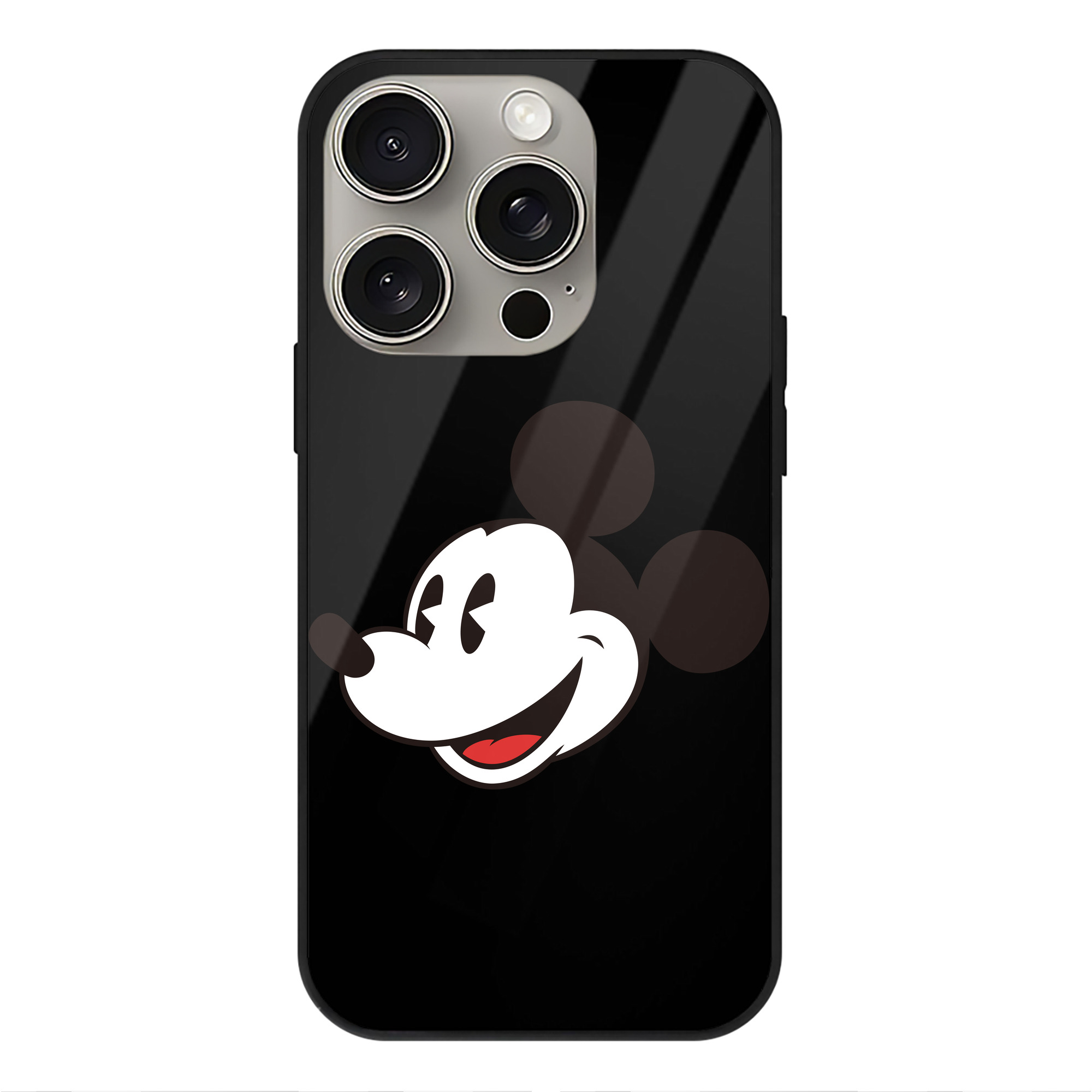 （画像用） ミッキーマウス Mickey Mouse 【iPhone15Pro対応】スマホケース 耐衝撃＆黄変防止 背面ガラス