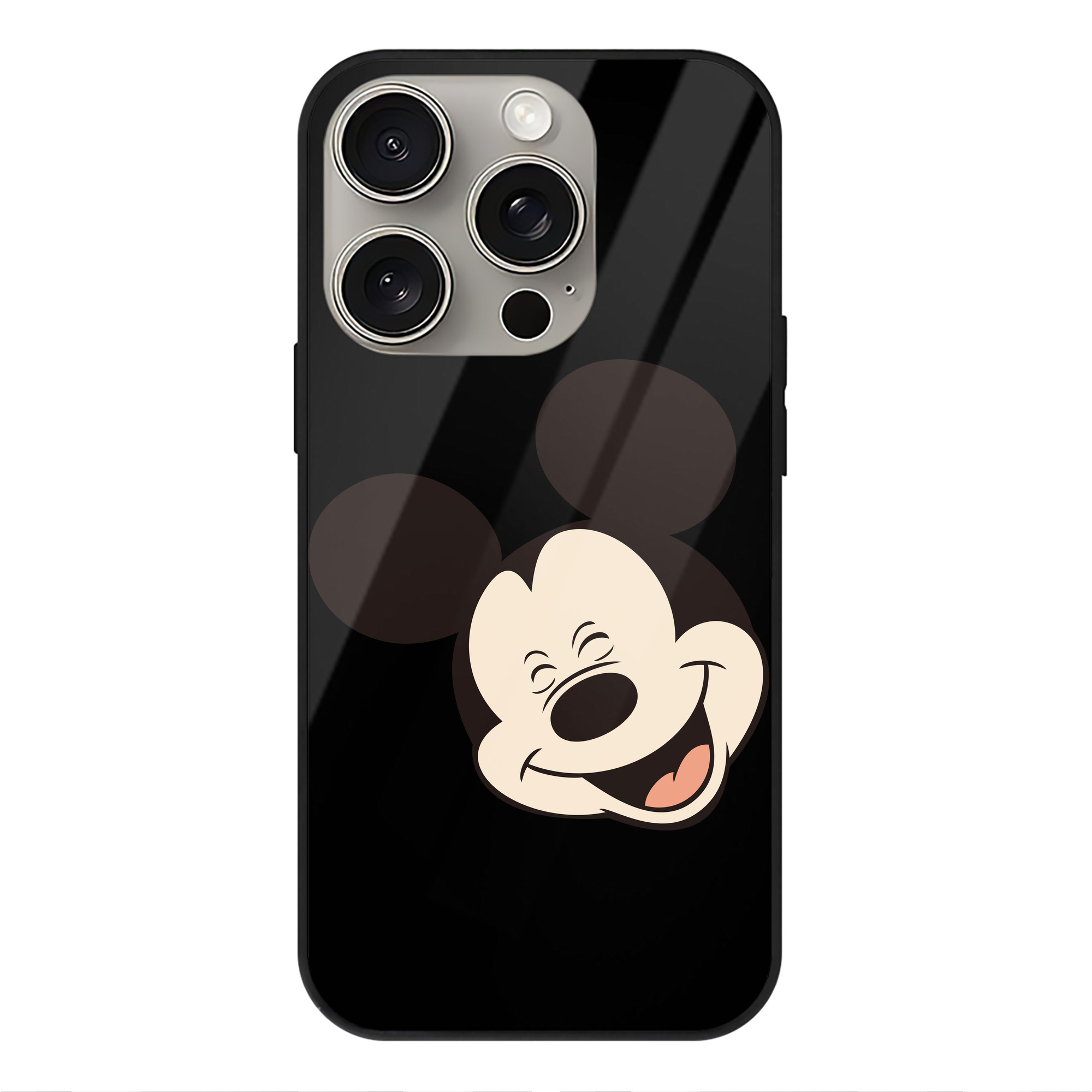 （画像用） ミッキーマウス Mickey Mouse 【iPhone15Pro対応】スマホケース 耐衝撃＆黄変防止 背面ガラス