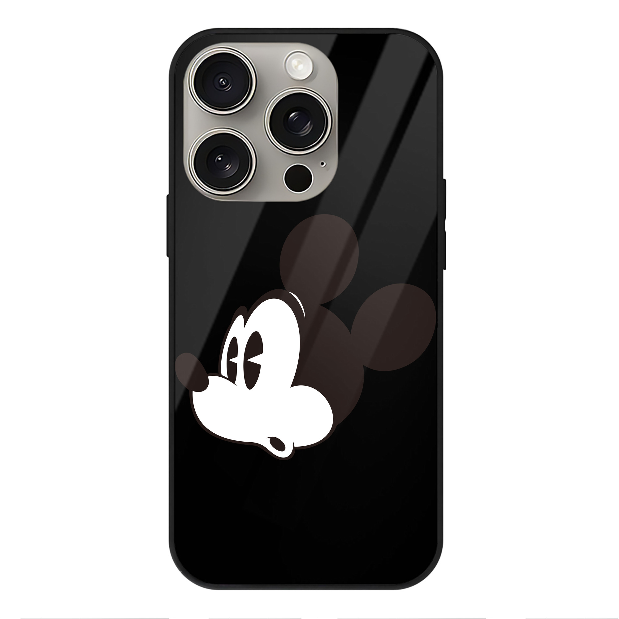 （画像用） ミッキーマウス Mickey Mouse 【iPhone15Pro対応】スマホケース 耐衝撃＆黄変防止 背面ガラス