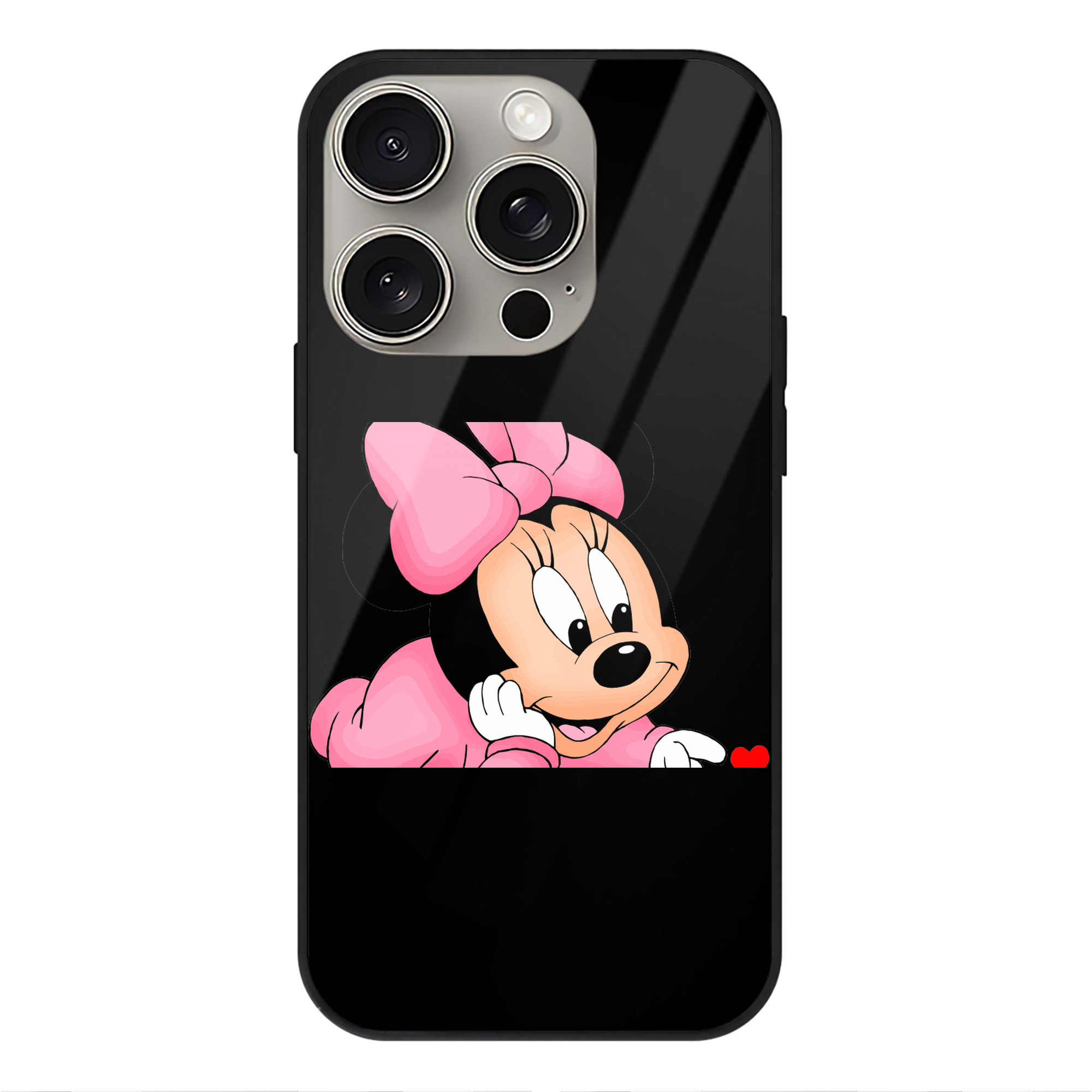 （画像用） ミッキーマウス Mickey Mouse 【iPhone15Pro対応】スマホケース 耐衝撃＆黄変防止 背面ガラス
