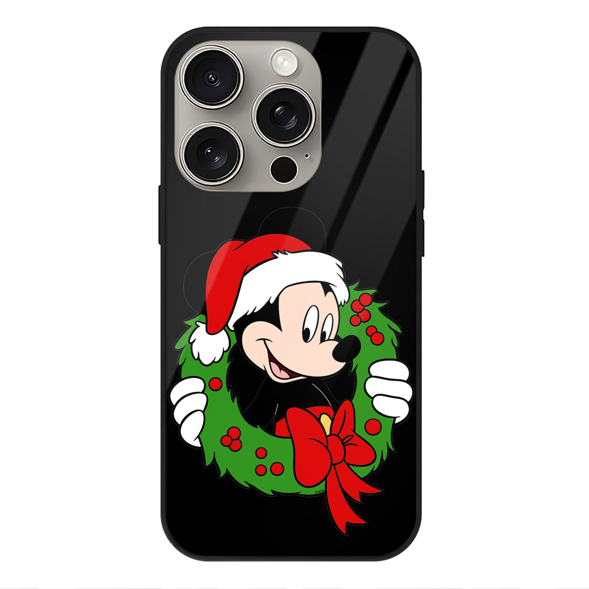 （画像用） ミッキーマウス Mickey Mouse 【iPhone15Pro対応】スマホケース 耐衝撃＆黄変防止 背面ガラス
