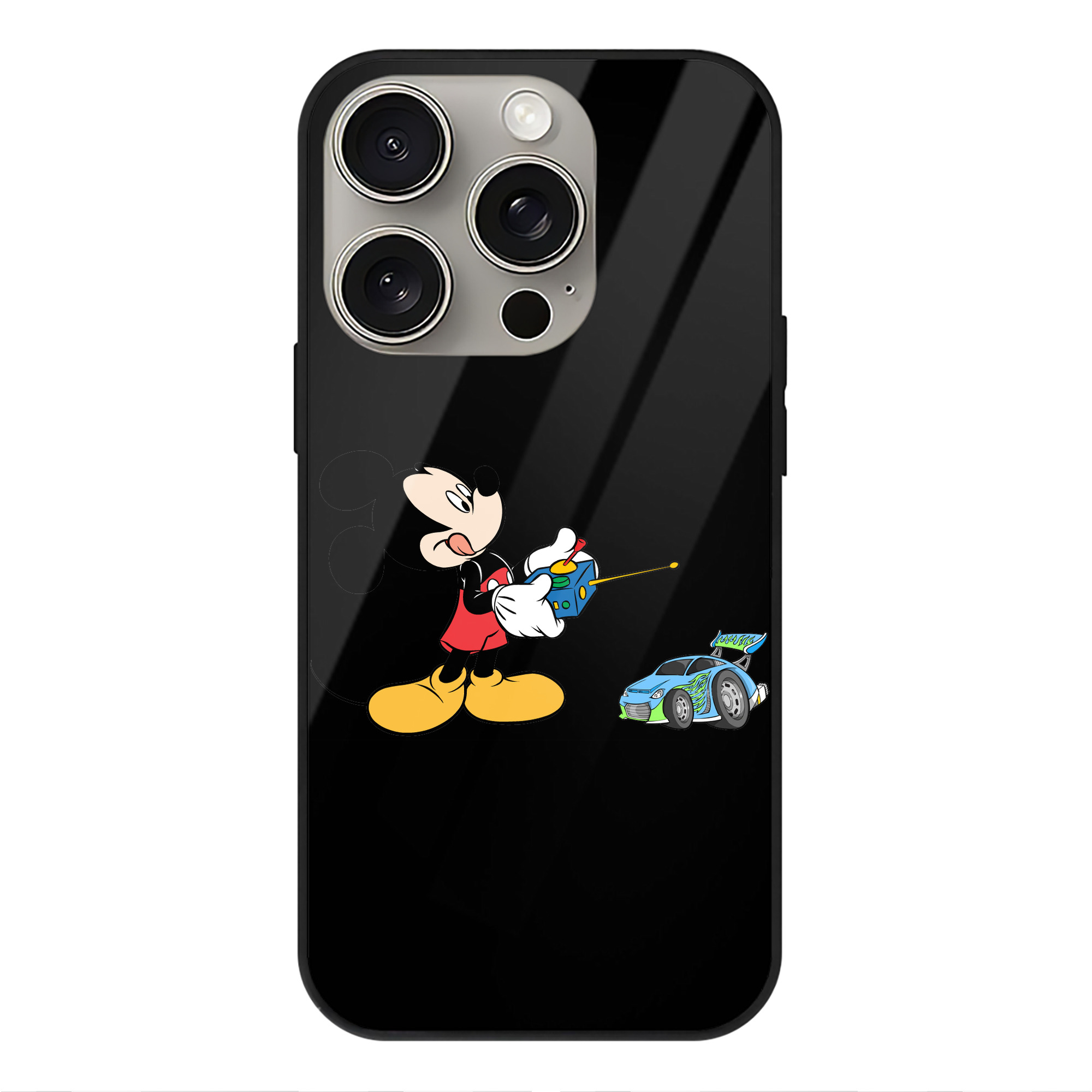 （画像用） ミッキーマウス Mickey Mouse 【iPhone15Pro対応】スマホケース 耐衝撃＆黄変防止 背面ガラス