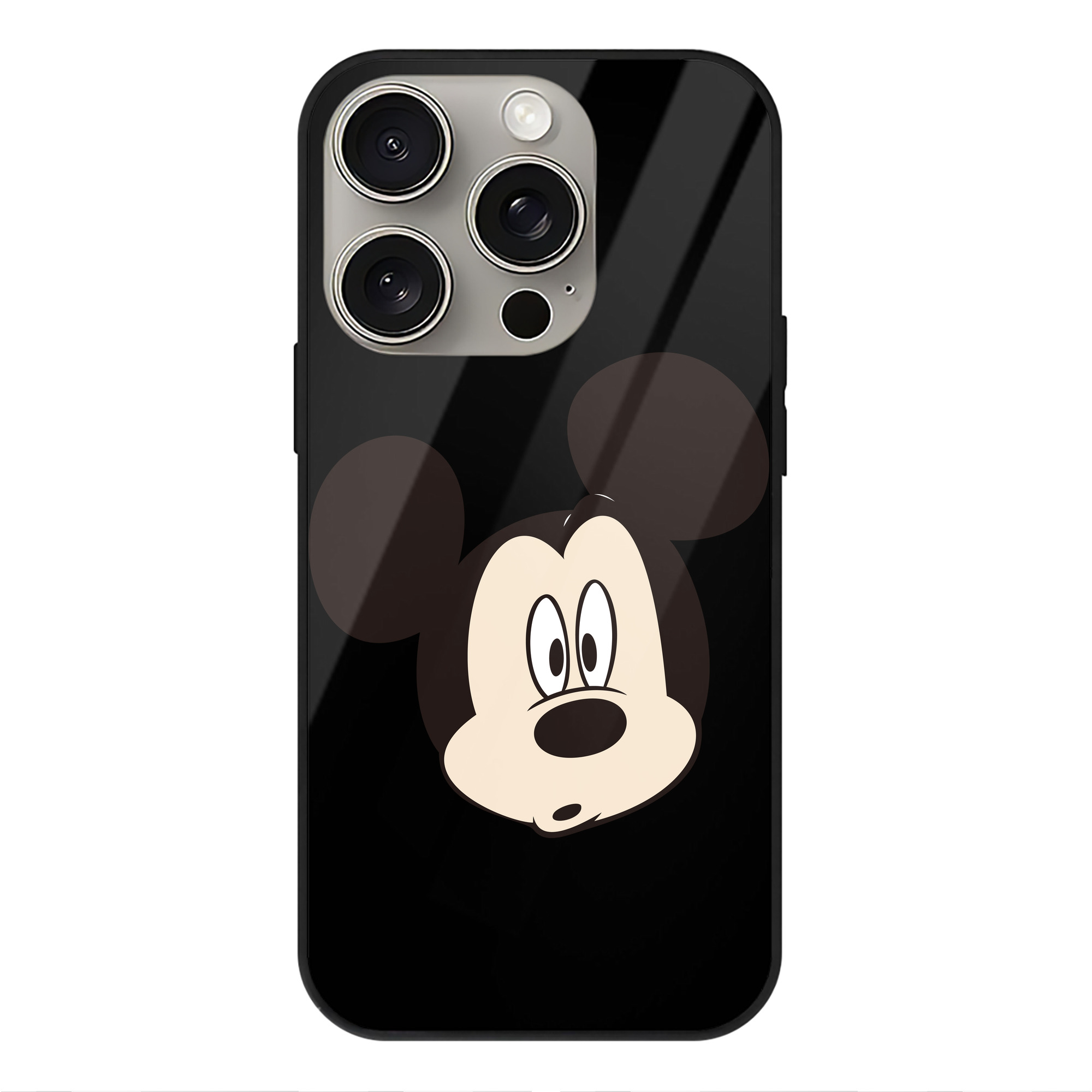 （画像用） ミッキーマウス Mickey Mouse 【iPhone15Pro対応】スマホケース 耐衝撃＆黄変防止 背面ガラス