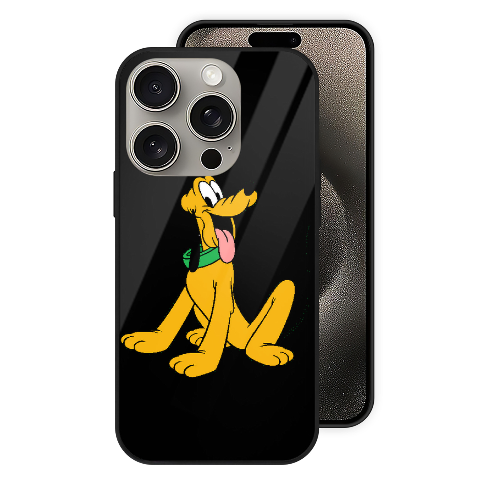 （画像用） ミッキーマウス Mickey Mouse 【iPhone15Pro対応】スマホケース 耐衝撃＆黄変防止 背面ガラス