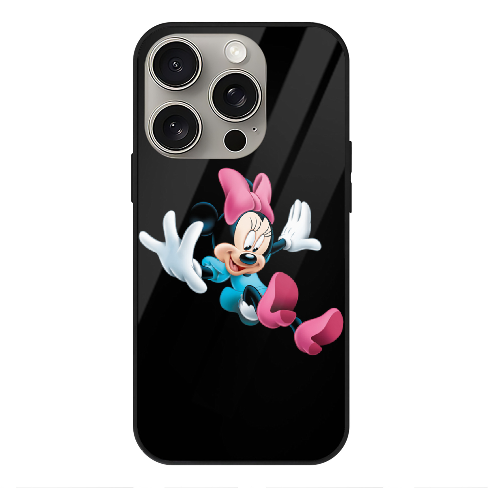 （画像用） ミッキーマウス Mickey Mouse 【iPhone15Pro対応】スマホケース 耐衝撃＆黄変防止 背面ガラス