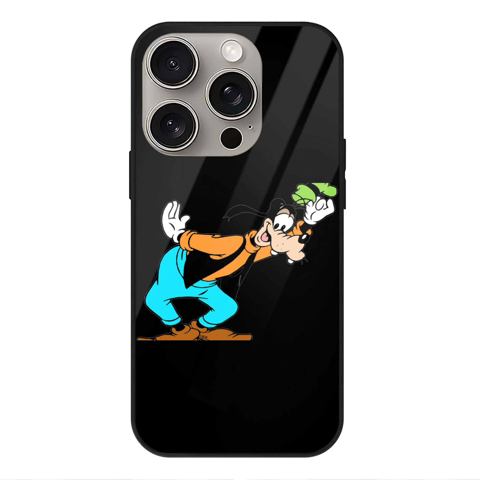 （画像用） ミッキーマウス Mickey Mouse 【iPhone15Pro対応】スマホケース 耐衝撃＆黄変防止 背面ガラス
