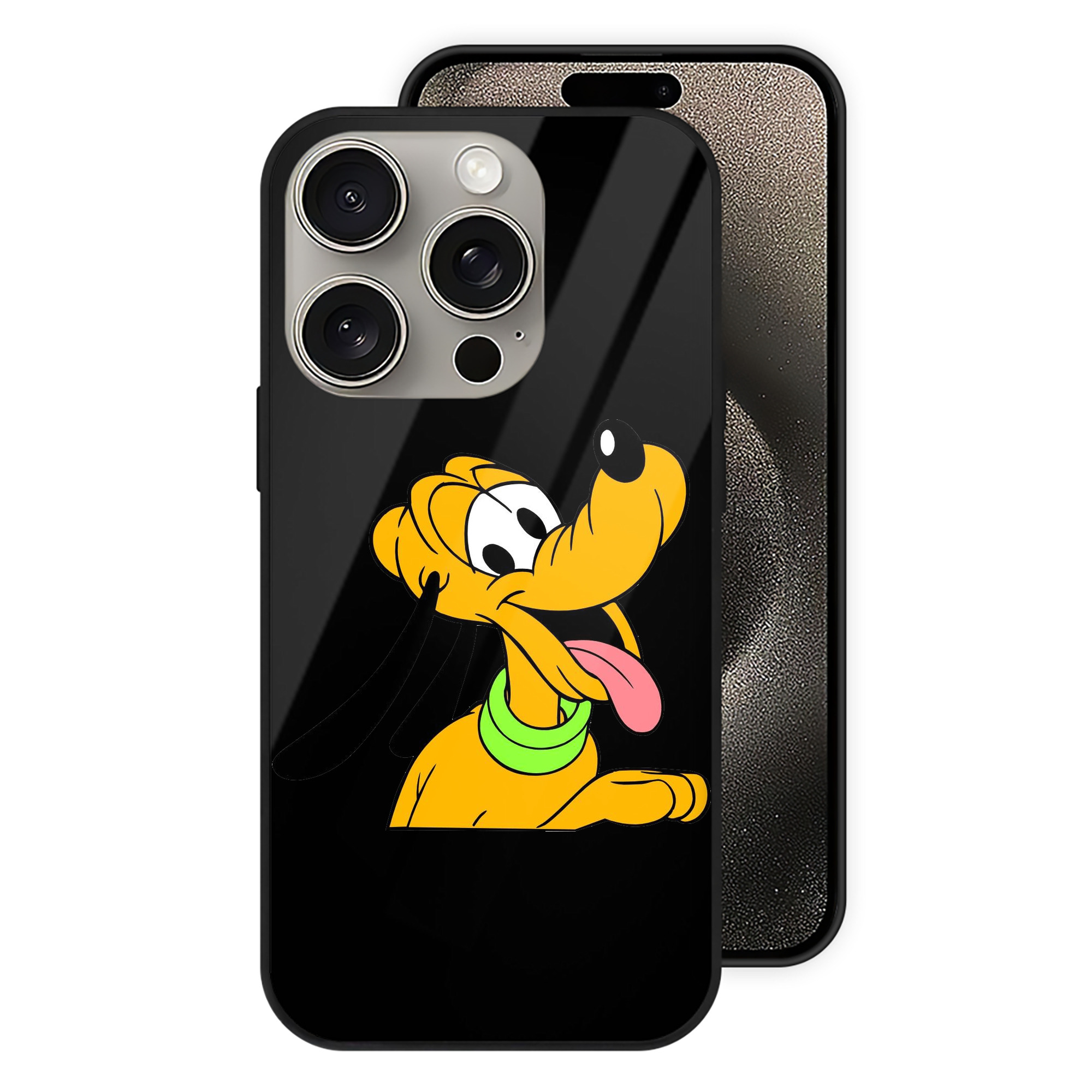 （画像用） ミッキーマウス Mickey Mouse 【iPhone15Pro対応】スマホケース 耐衝撃＆黄変防止 背面ガラス