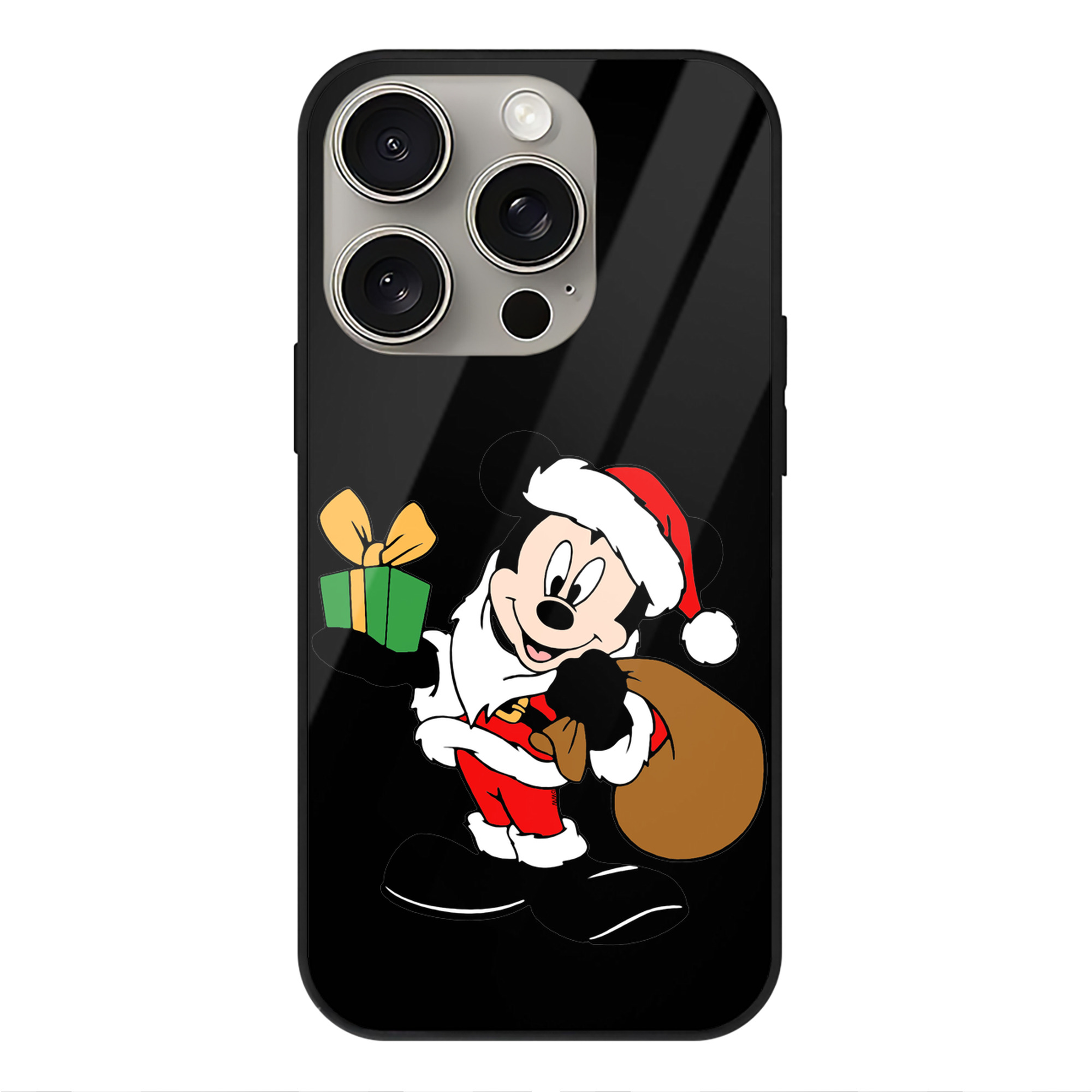 （画像用） ミッキーマウス Mickey Mouse 【iPhone15Pro対応】スマホケース 耐衝撃＆黄変防止 背面ガラス