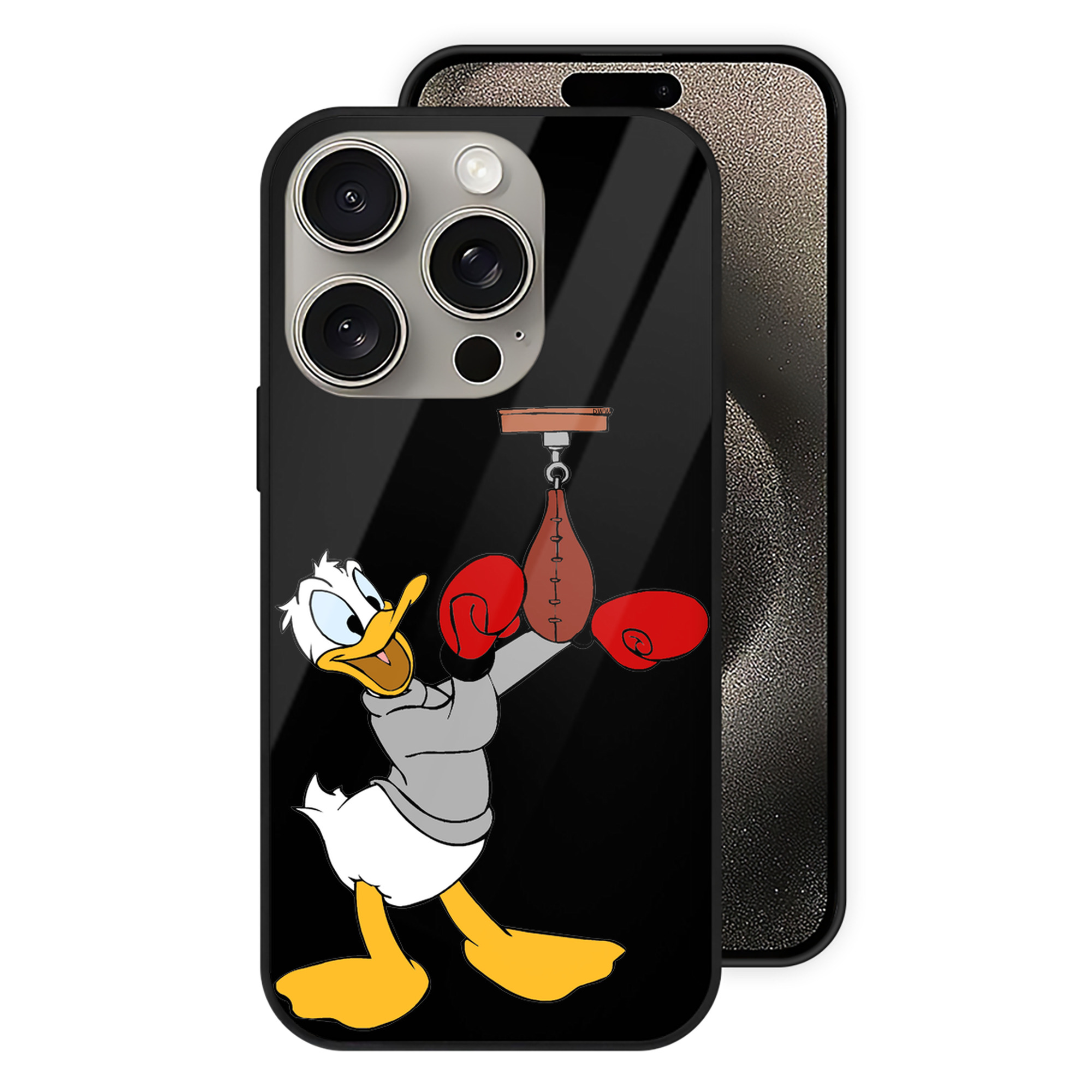 （画像用） ミッキーマウス Mickey Mouse 【iPhone15Pro対応】スマホケース 耐衝撃＆黄変防止 背面ガラス