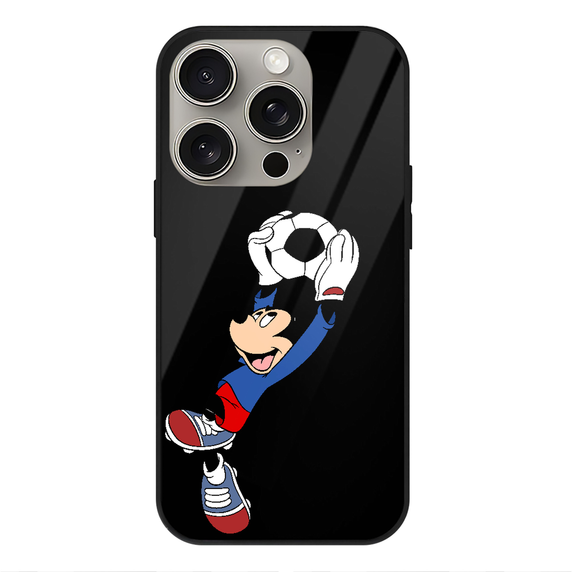 （画像用） ミッキーマウス Mickey Mouse 【iPhone15Pro対応】スマホケース 耐衝撃＆黄変防止 背面ガラス