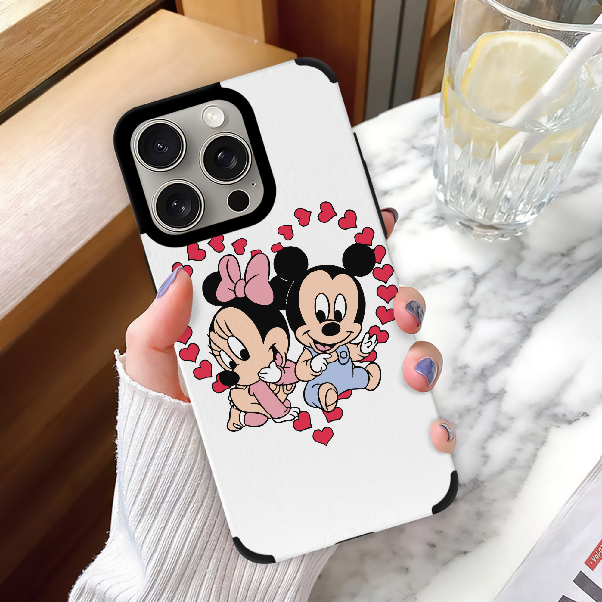 ミッキーマウス Mickey Mouse 【iPhone15ProMax対応】 PUレザー スマホケース 耐衝撃＆黄変防止