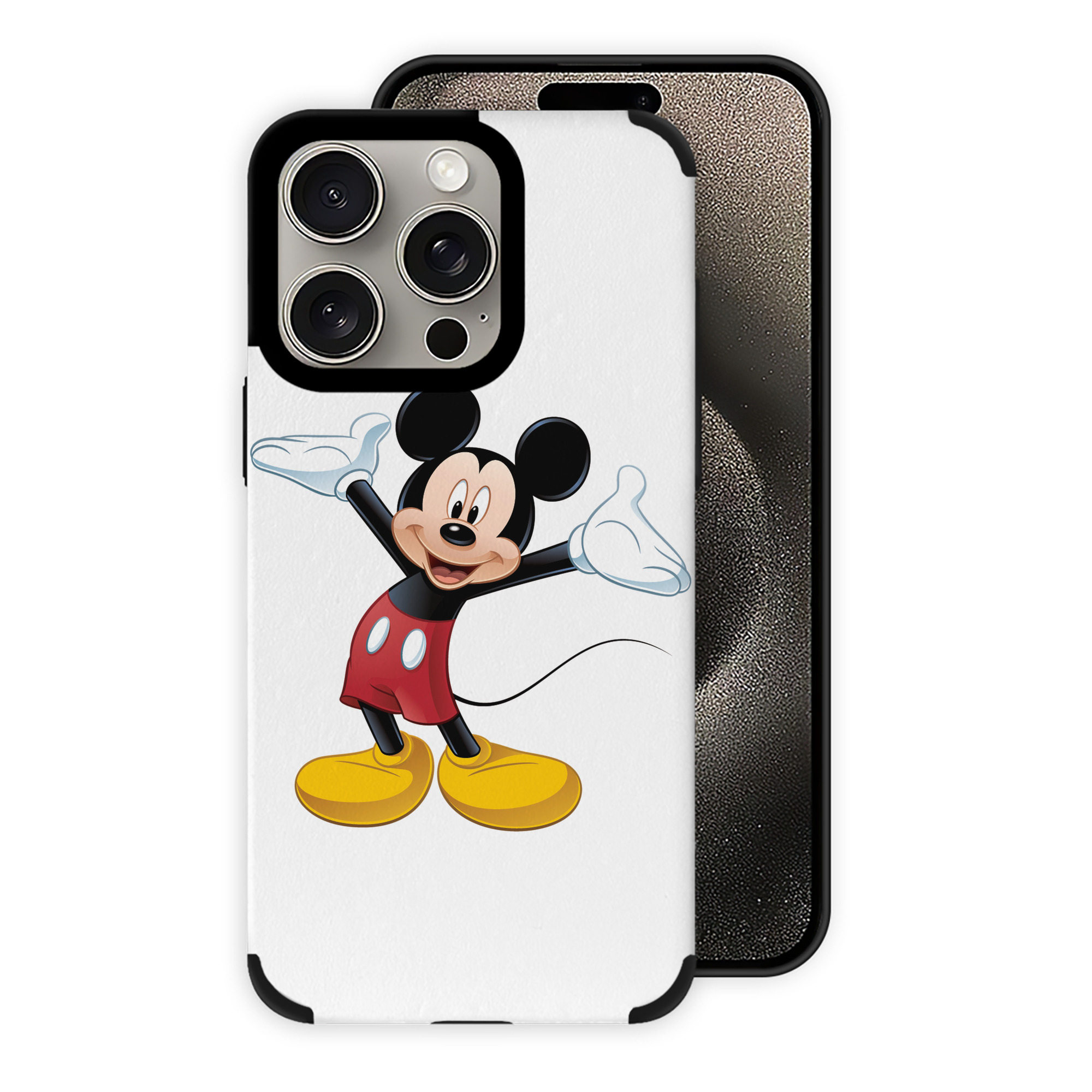 （画像用） ミッキーマウス Mickey Mouse 【iPhone15ProMax対応】 PUレザー スマホケース 耐衝撃＆黄変防止
