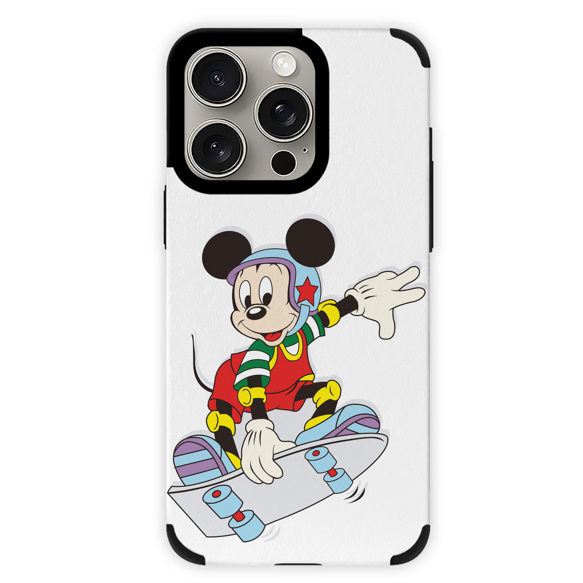 （画像用） ミッキーマウス Mickey Mouse 【iPhone15ProMax対応】 PUレザー スマホケース 耐衝撃＆黄変防止