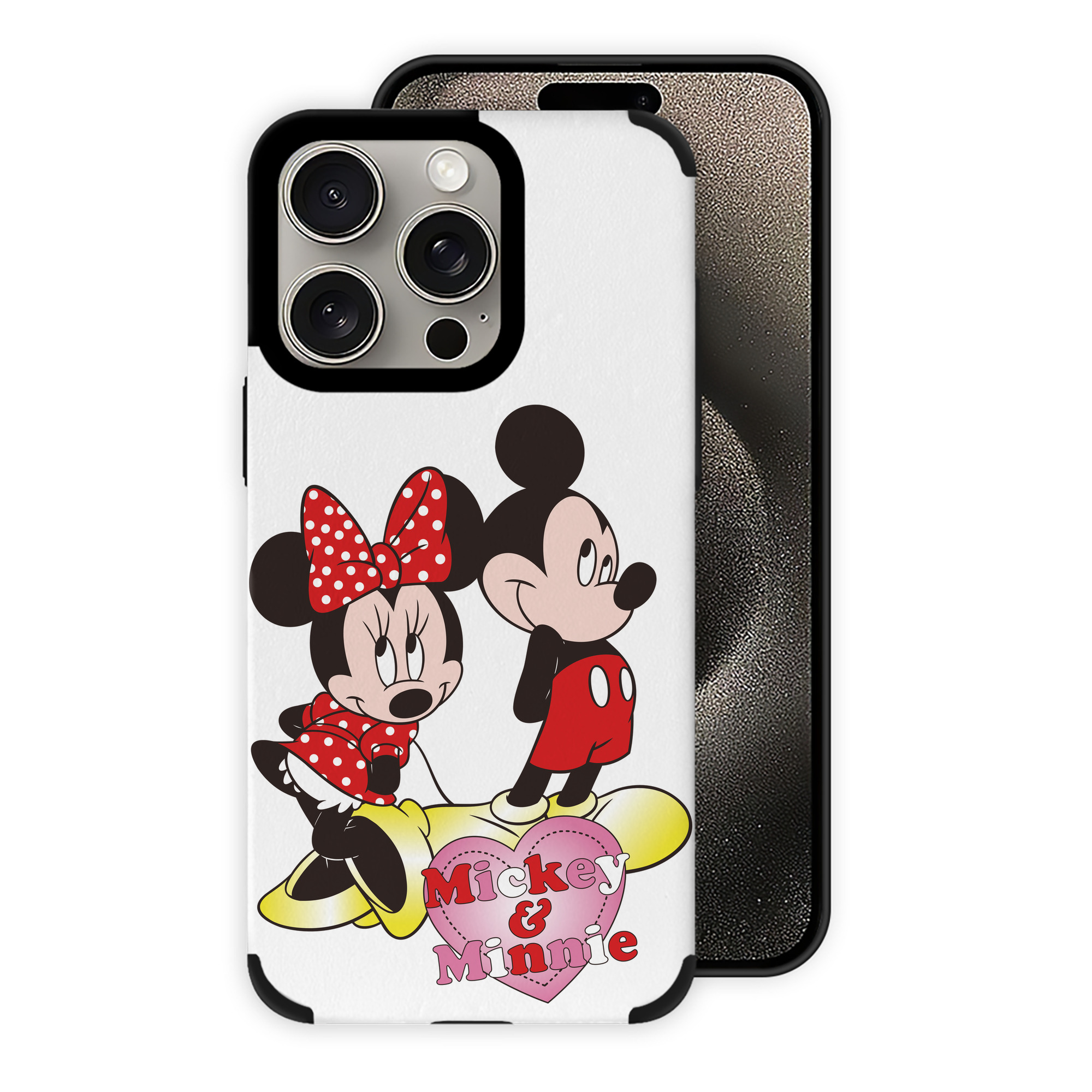 （画像用） ミッキーマウス Mickey Mouse 【iPhone15ProMax対応】 PUレザー スマホケース 耐衝撃＆黄変防止