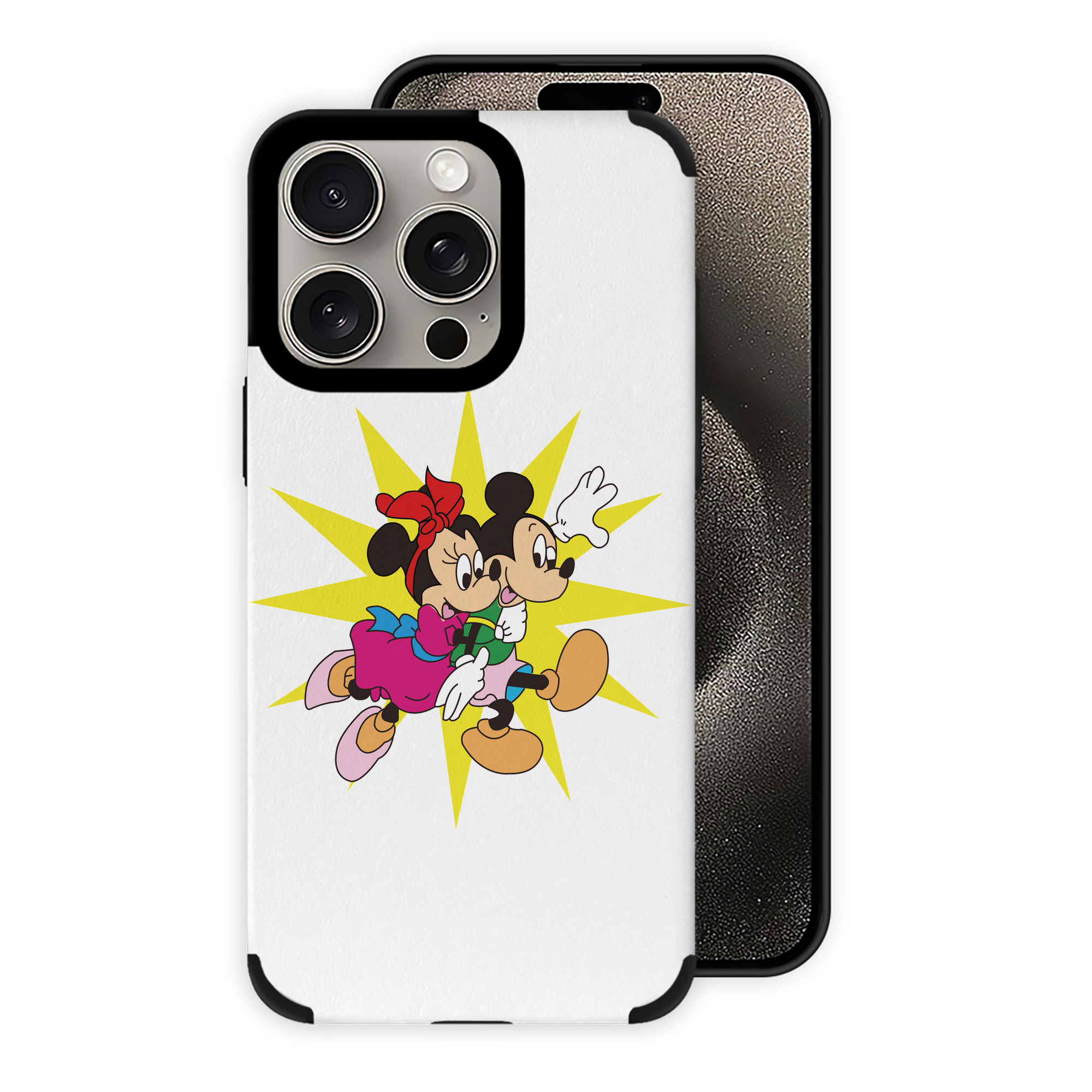 （画像用） ミッキーマウス Mickey Mouse 【iPhone15ProMax対応】 PUレザー スマホケース 耐衝撃＆黄変防止