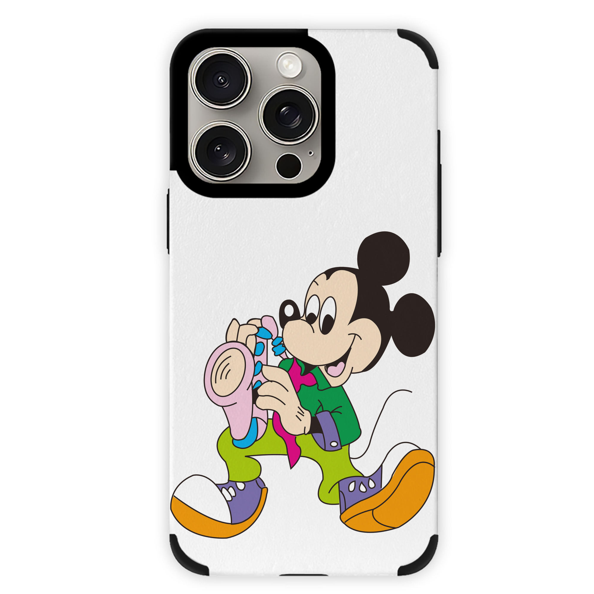 （画像用） ミッキーマウス Mickey Mouse 【iPhone15ProMax対応】 PUレザー スマホケース 耐衝撃＆黄変防止