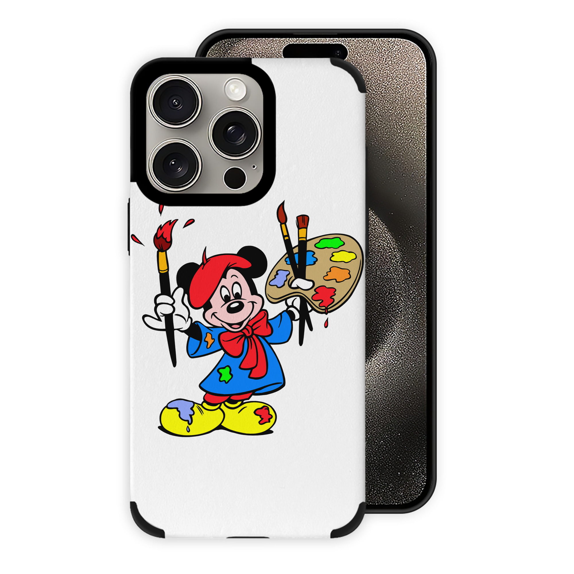 （画像用） ミッキーマウス Mickey Mouse 【iPhone15ProMax対応】 PUレザー スマホケース 耐衝撃＆黄変防止