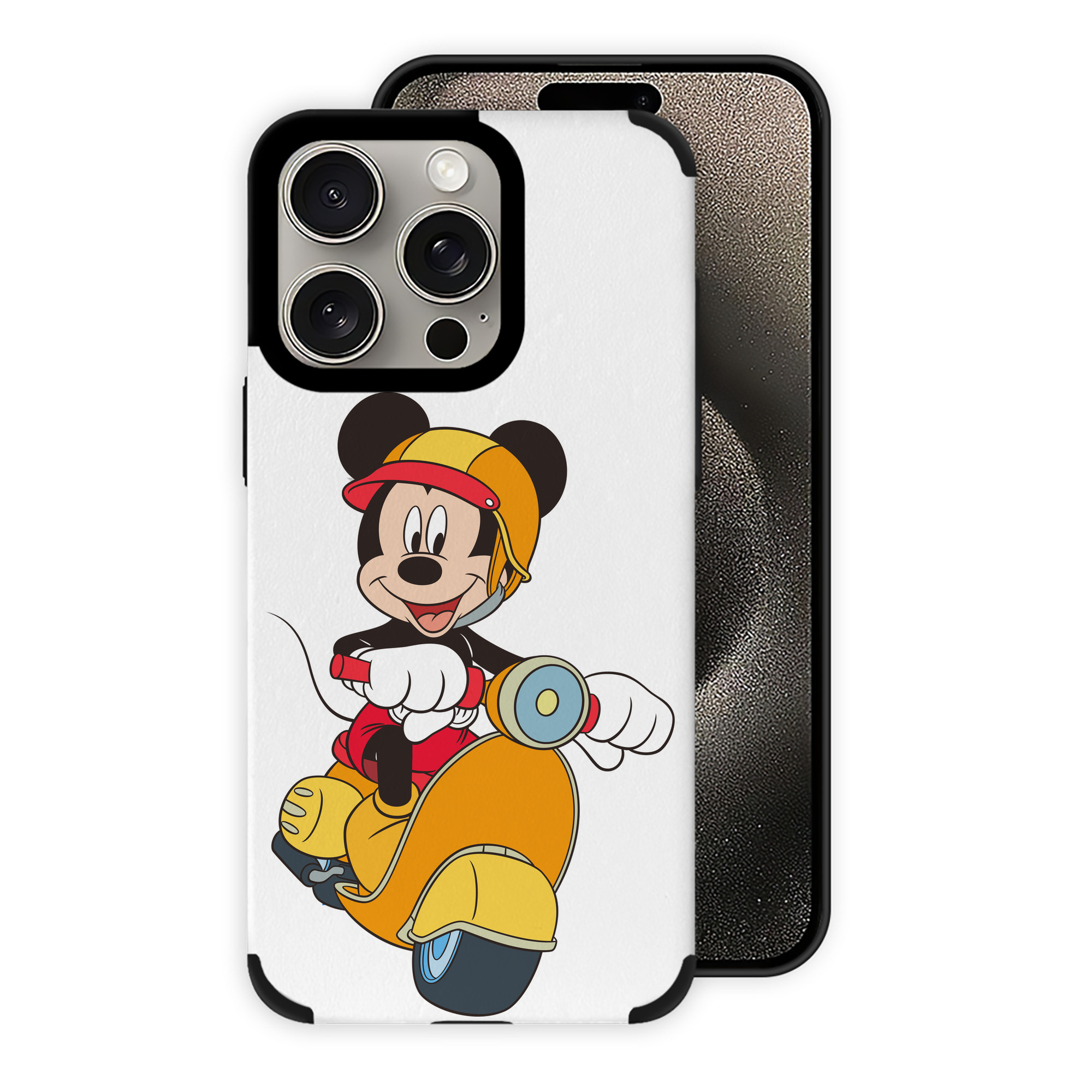 （画像用） ミッキーマウス Mickey Mouse 【iPhone15ProMax対応】 PUレザー スマホケース 耐衝撃＆黄変防止
