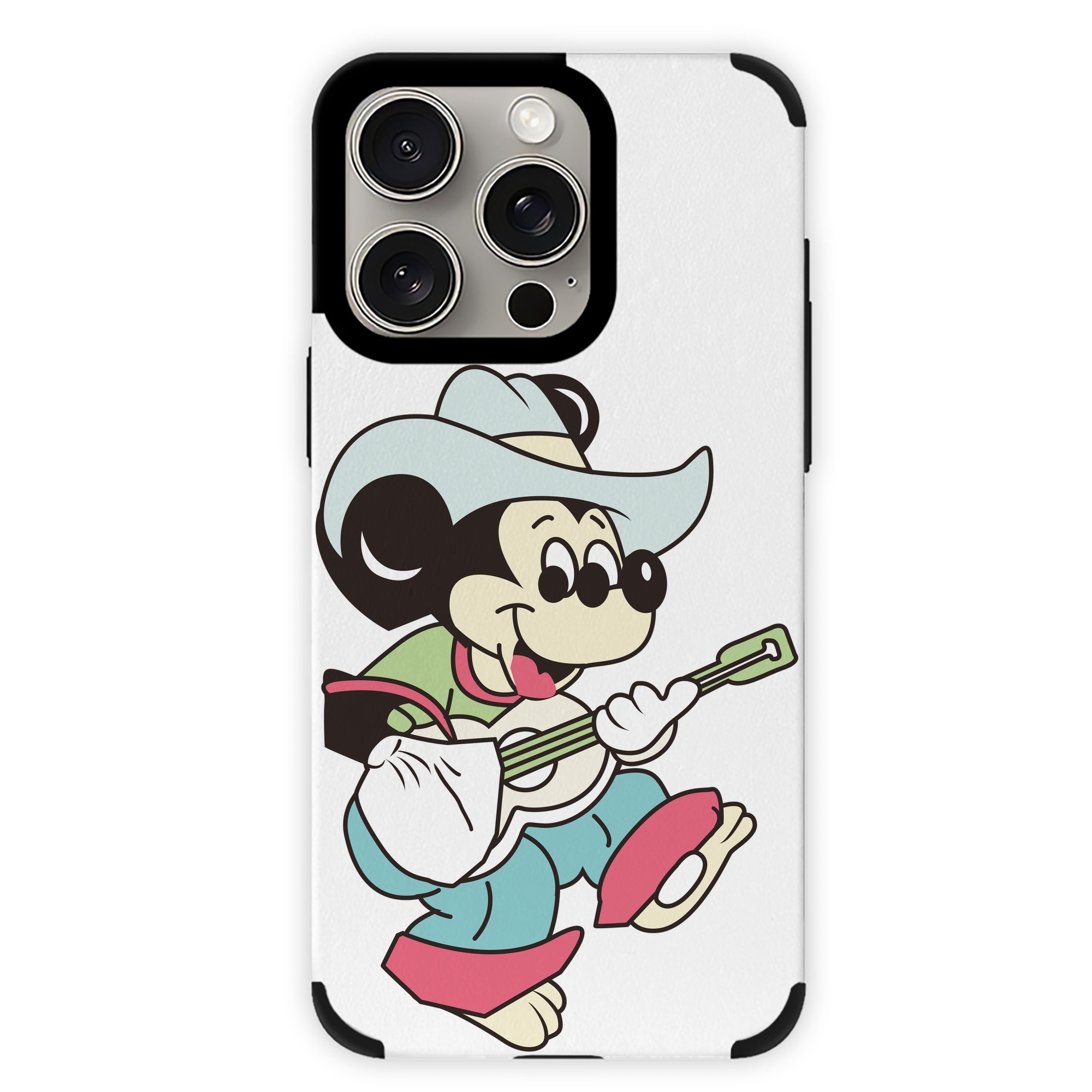 （画像用） ミッキーマウス Mickey Mouse 【iPhone15ProMax対応】 PUレザー スマホケース 耐衝撃＆黄変防止