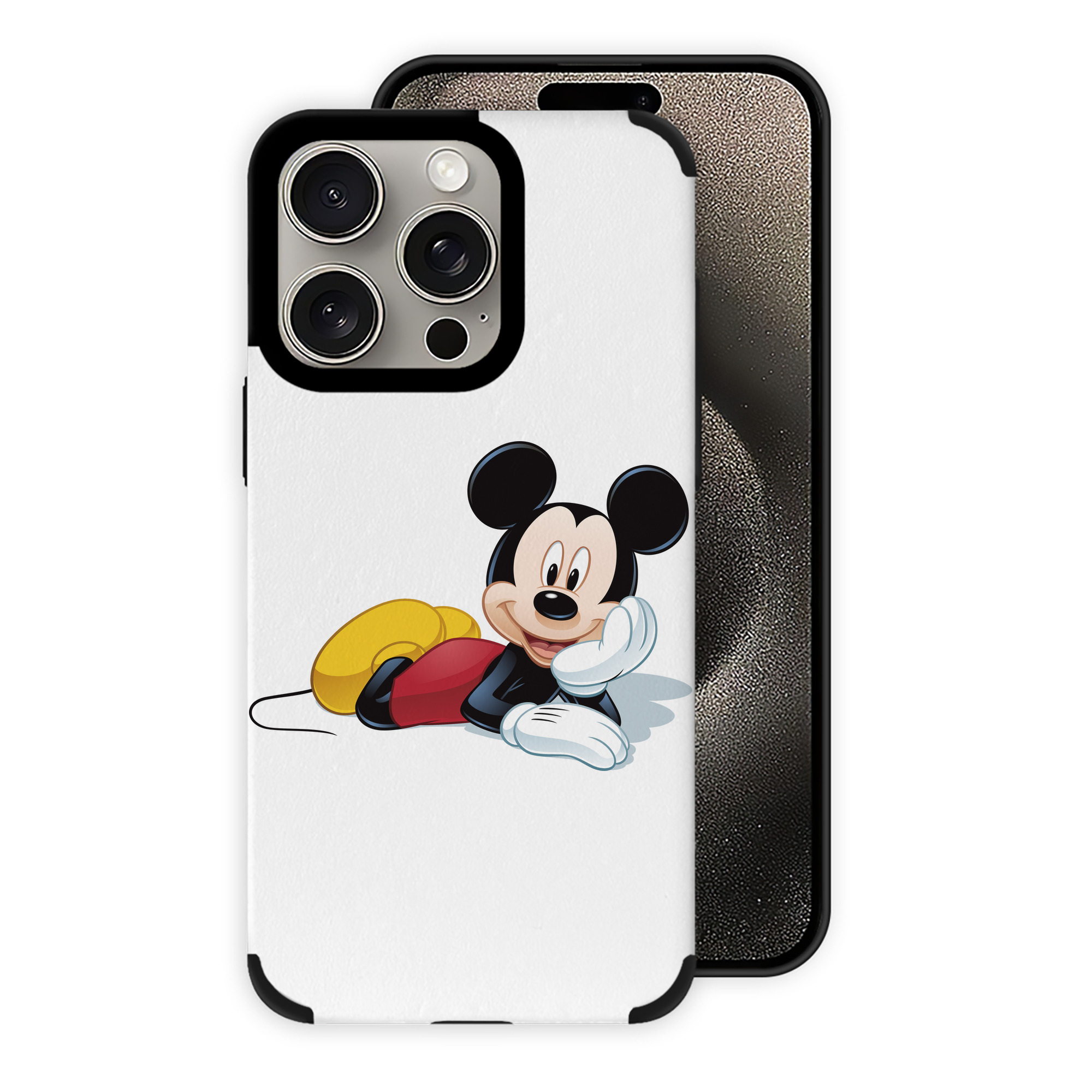 （画像用） ミッキーマウス Mickey Mouse 【iPhone15ProMax対応】 PUレザー スマホケース 耐衝撃＆黄変防止
