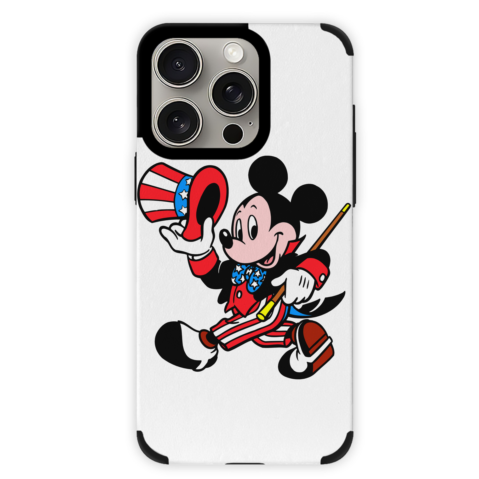（画像用） ミッキーマウス Mickey Mouse 【iPhone15ProMax対応】 PUレザー スマホケース 耐衝撃＆黄変防止