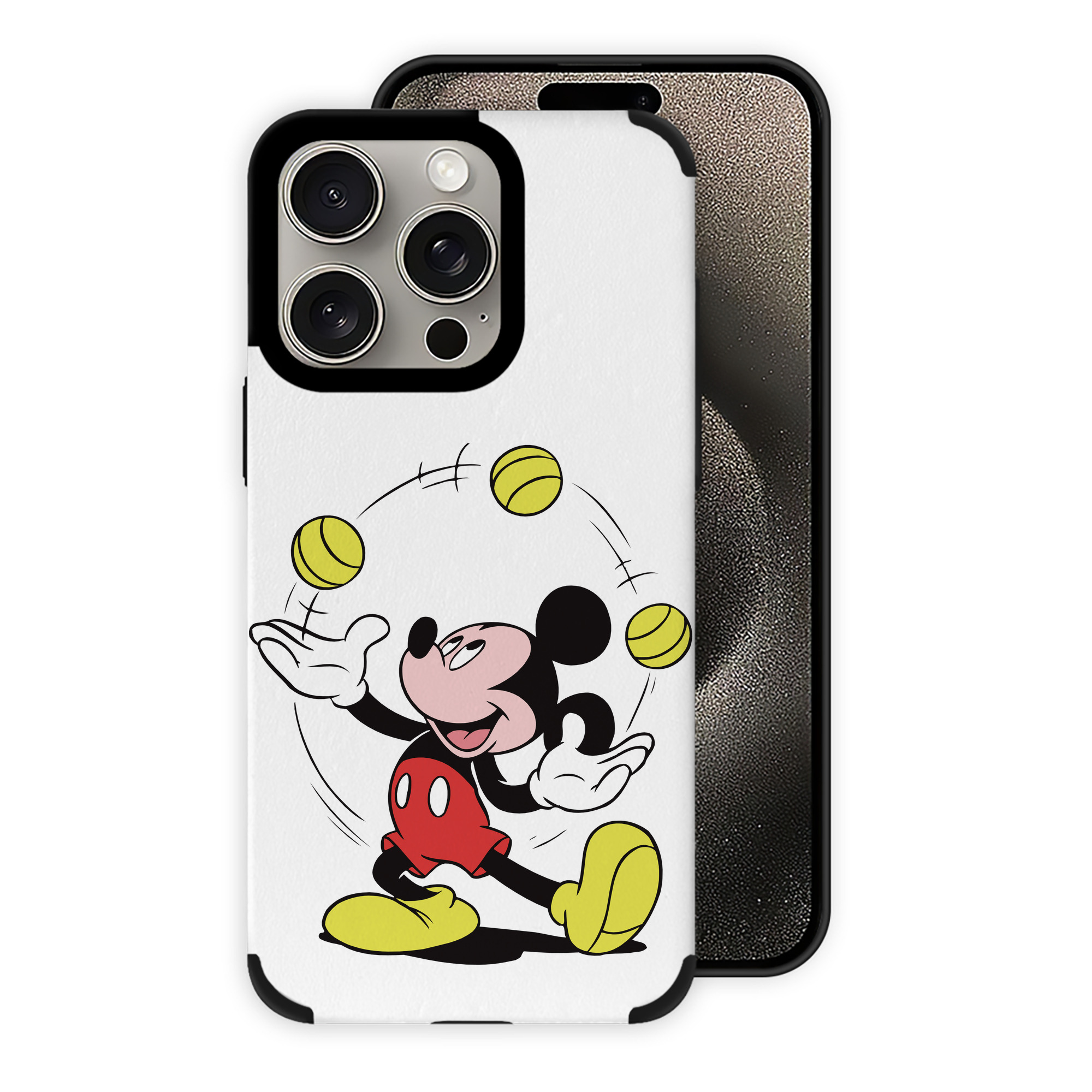 （画像用） ミッキーマウス Mickey Mouse 【iPhone15ProMax対応】 PUレザー スマホケース 耐衝撃＆黄変防止
