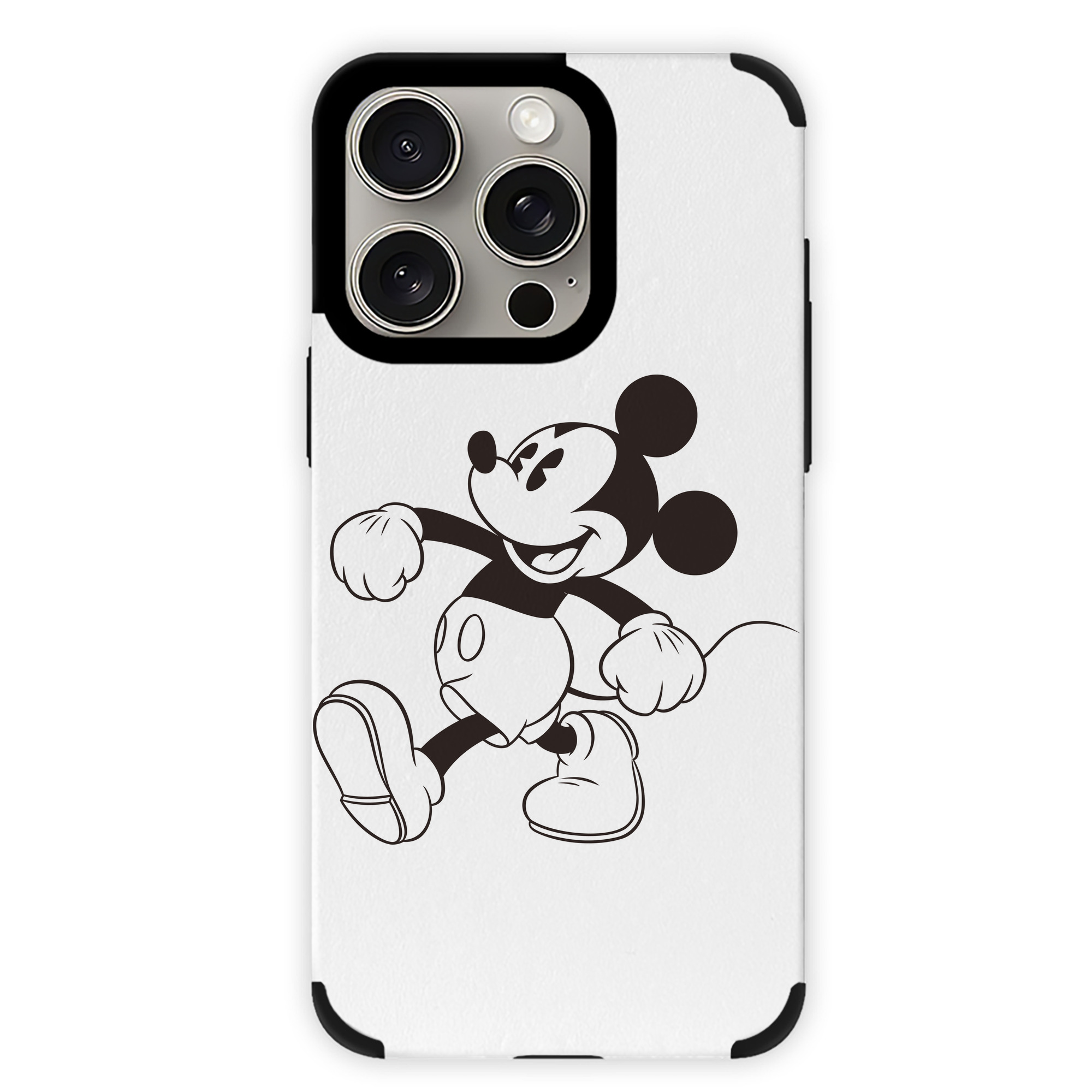 （画像用） ミッキーマウス Mickey Mouse 【iPhone15ProMax対応】 PUレザー スマホケース 耐衝撃＆黄変防止