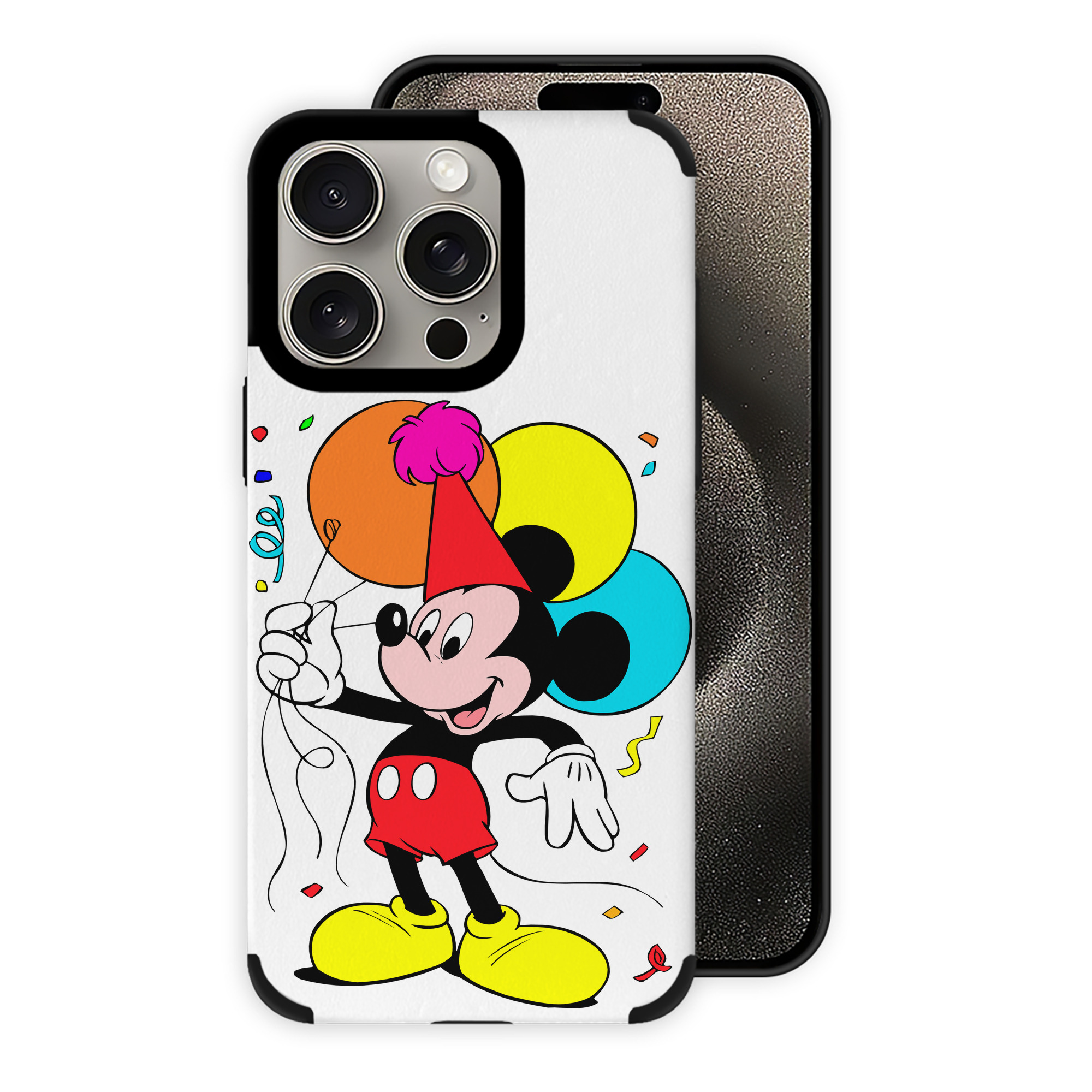 （画像用） ミッキーマウス Mickey Mouse 【iPhone15ProMax対応】 PUレザー スマホケース 耐衝撃＆黄変防止