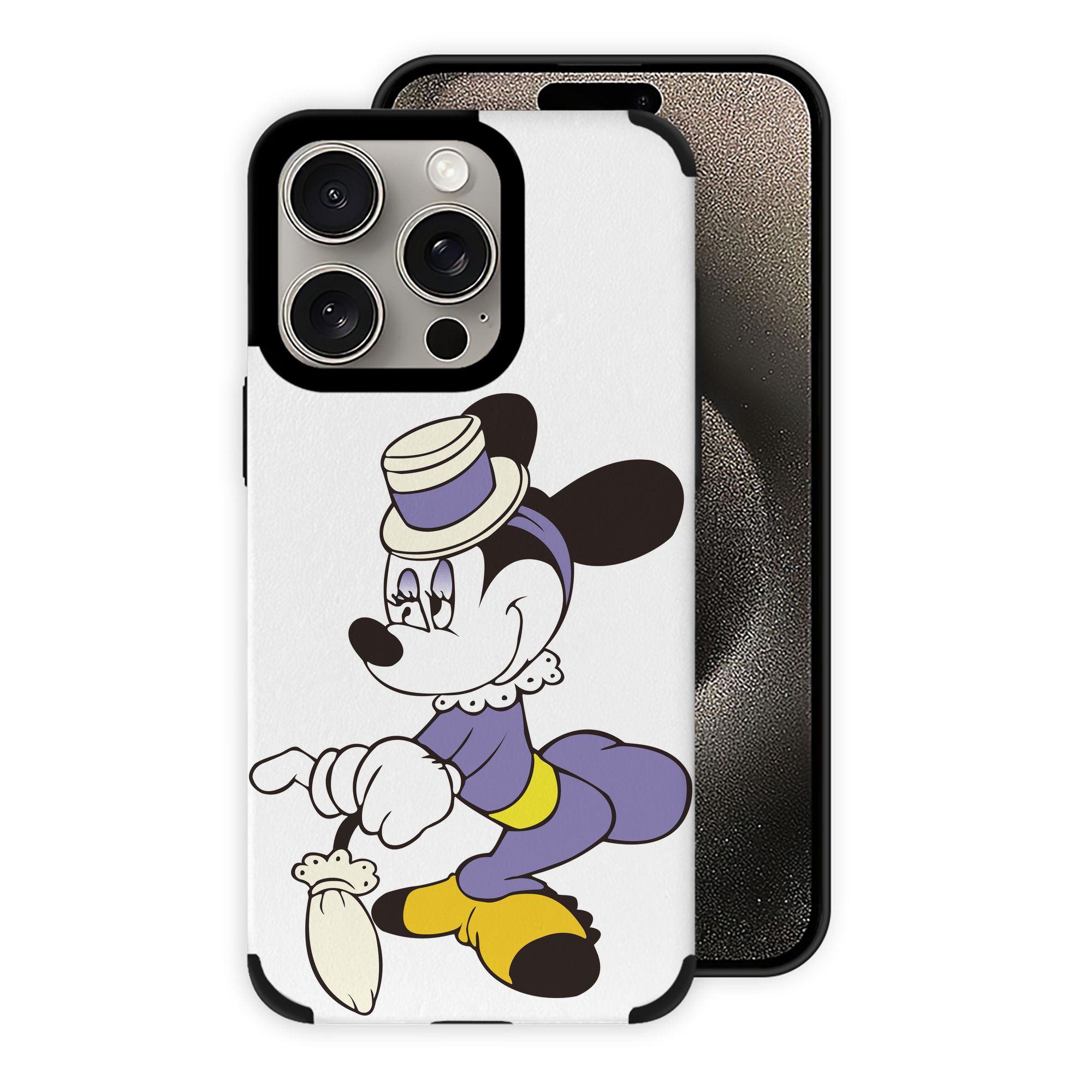 （画像用） ミッキーマウス Mickey Mouse 【iPhone15ProMax対応】 PUレザー スマホケース 耐衝撃＆黄変防止