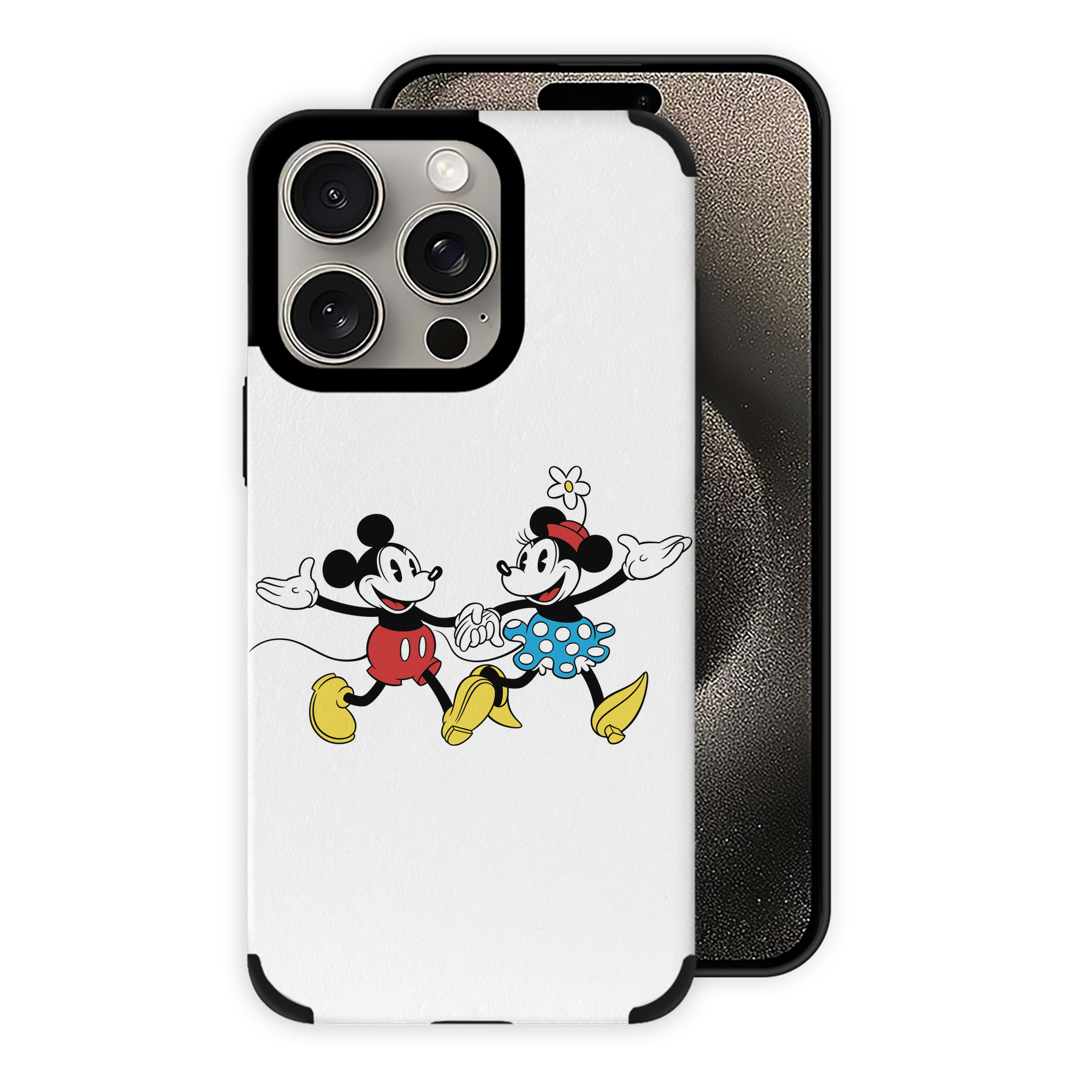 （画像用） ミッキーマウス Mickey Mouse 【iPhone15ProMax対応】 PUレザー スマホケース 耐衝撃＆黄変防止
