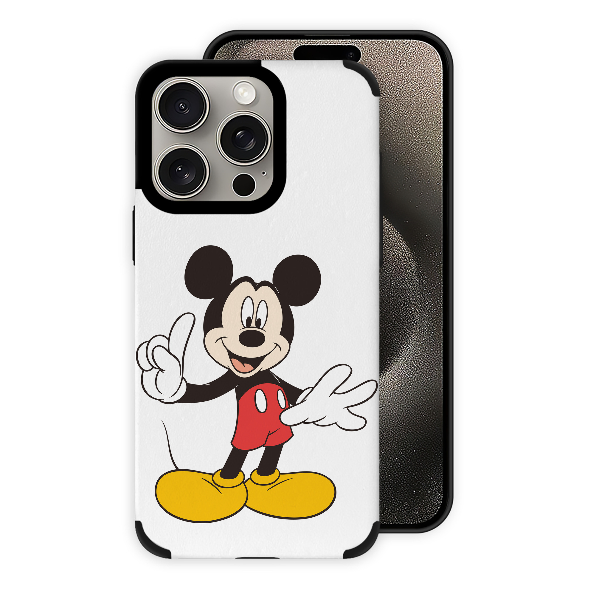 （画像用） ミッキーマウス Mickey Mouse 【iPhone15ProMax対応】 PUレザー スマホケース 耐衝撃＆黄変防止