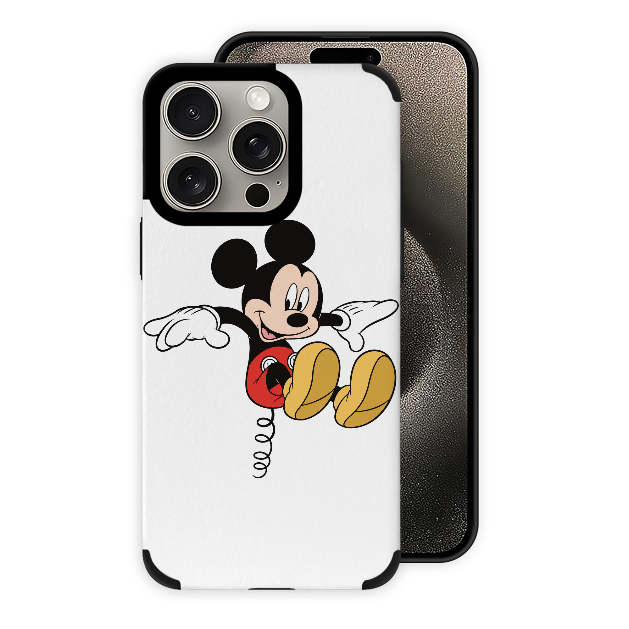 （画像用） ミッキーマウス Mickey Mouse 【iPhone15ProMax対応】 PUレザー スマホケース 耐衝撃＆黄変防止