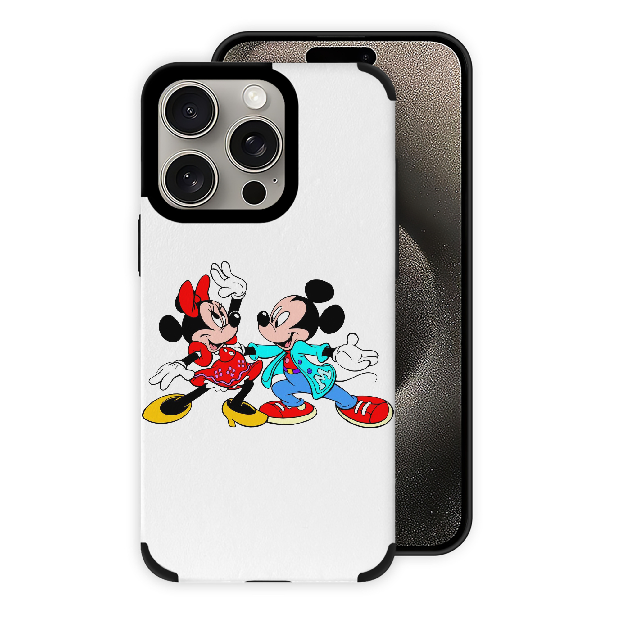 （画像用） ミッキーマウス Mickey Mouse 【iPhone15ProMax対応】 PUレザー スマホケース 耐衝撃＆黄変防止