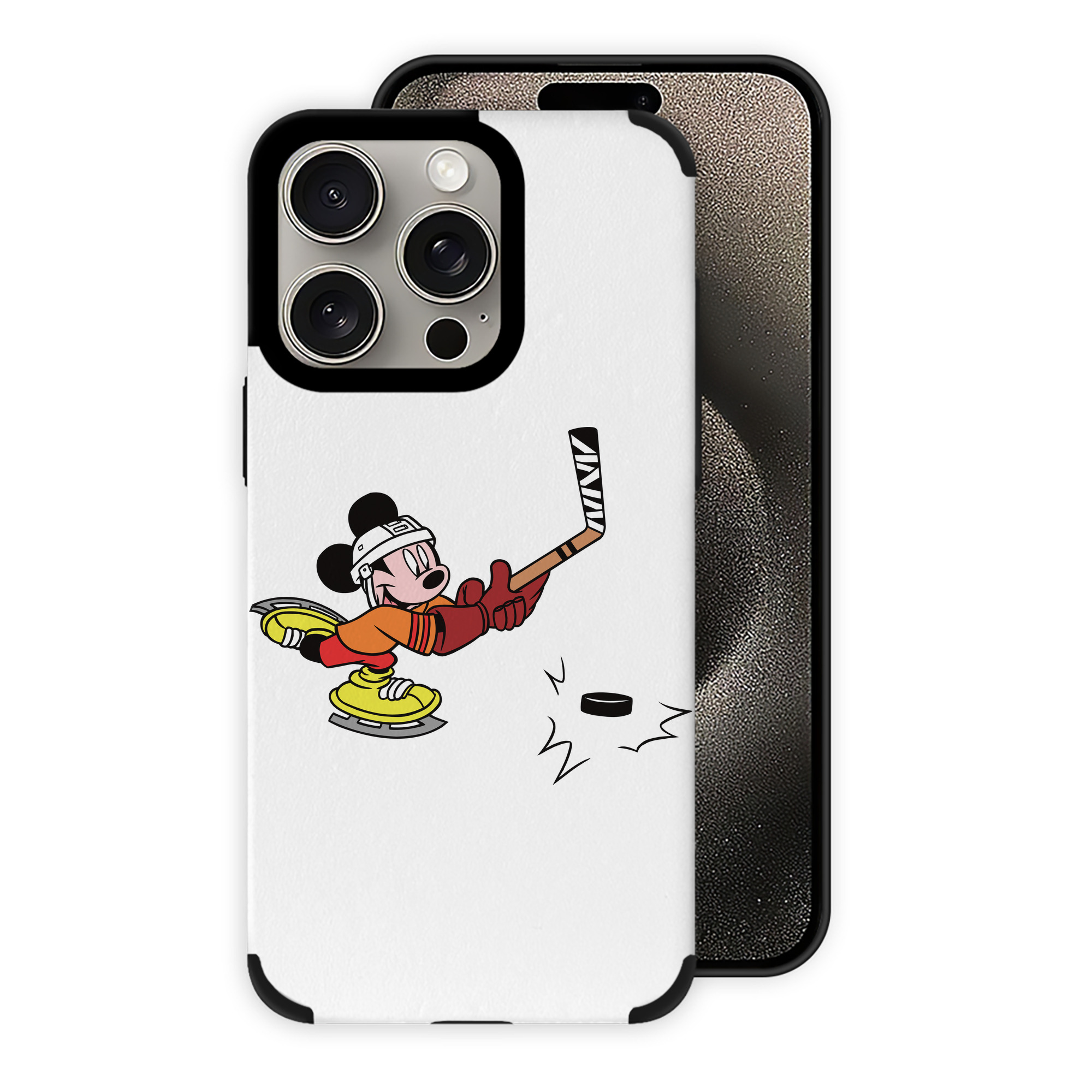 （画像用） ミッキーマウス Mickey Mouse 【iPhone15ProMax対応】 PUレザー スマホケース 耐衝撃＆黄変防止