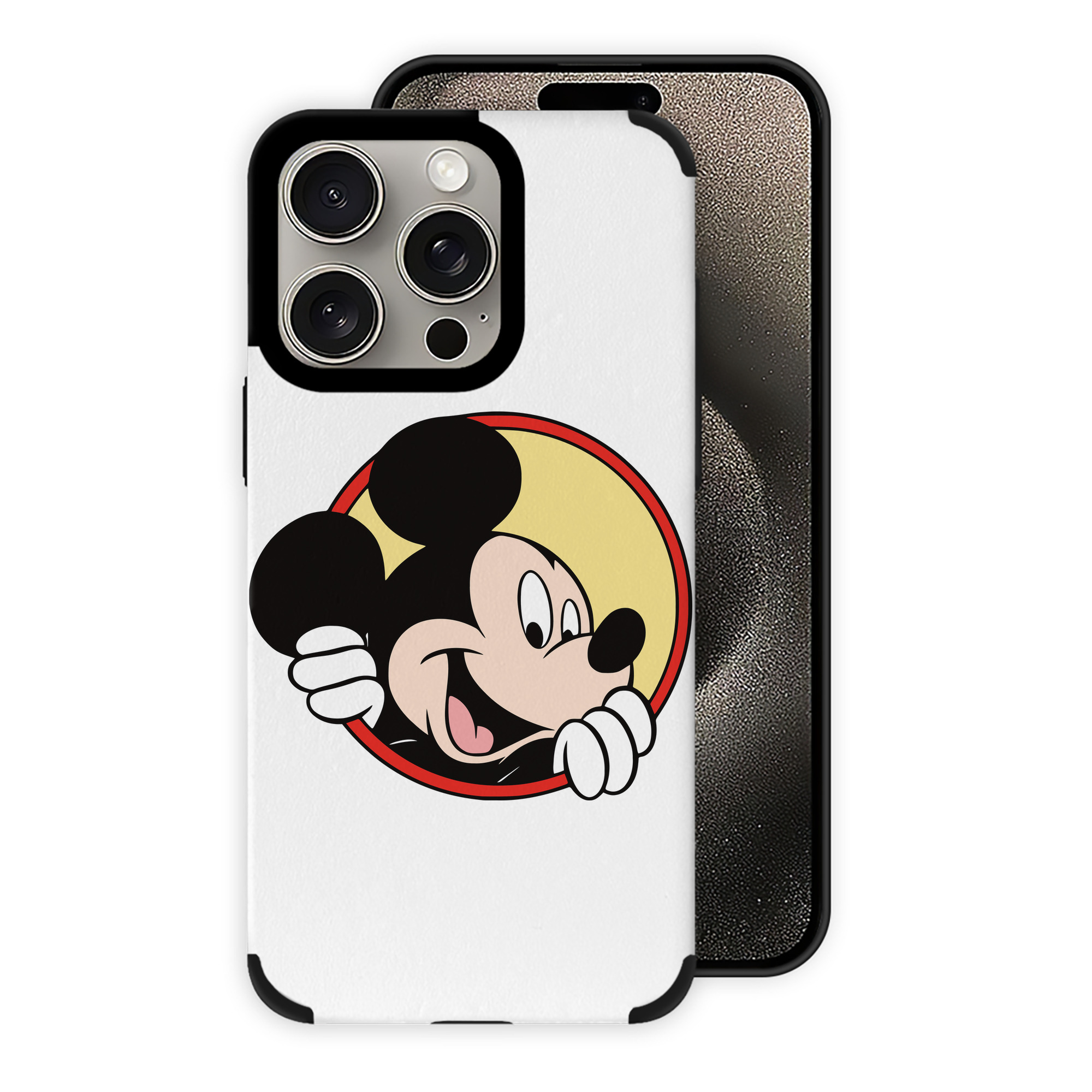 （画像用） ミッキーマウス Mickey Mouse 【iPhone15ProMax対応】 PUレザー スマホケース 耐衝撃＆黄変防止