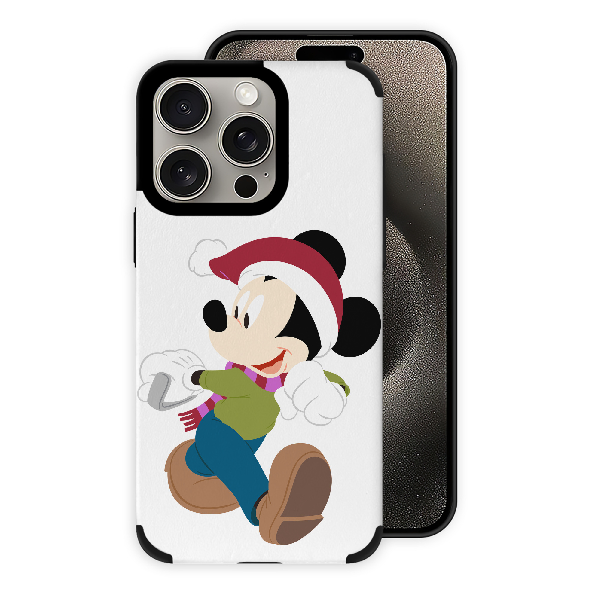（画像用） ミッキーマウス Mickey Mouse 【iPhone15ProMax対応】 PUレザー スマホケース 耐衝撃＆黄変防止