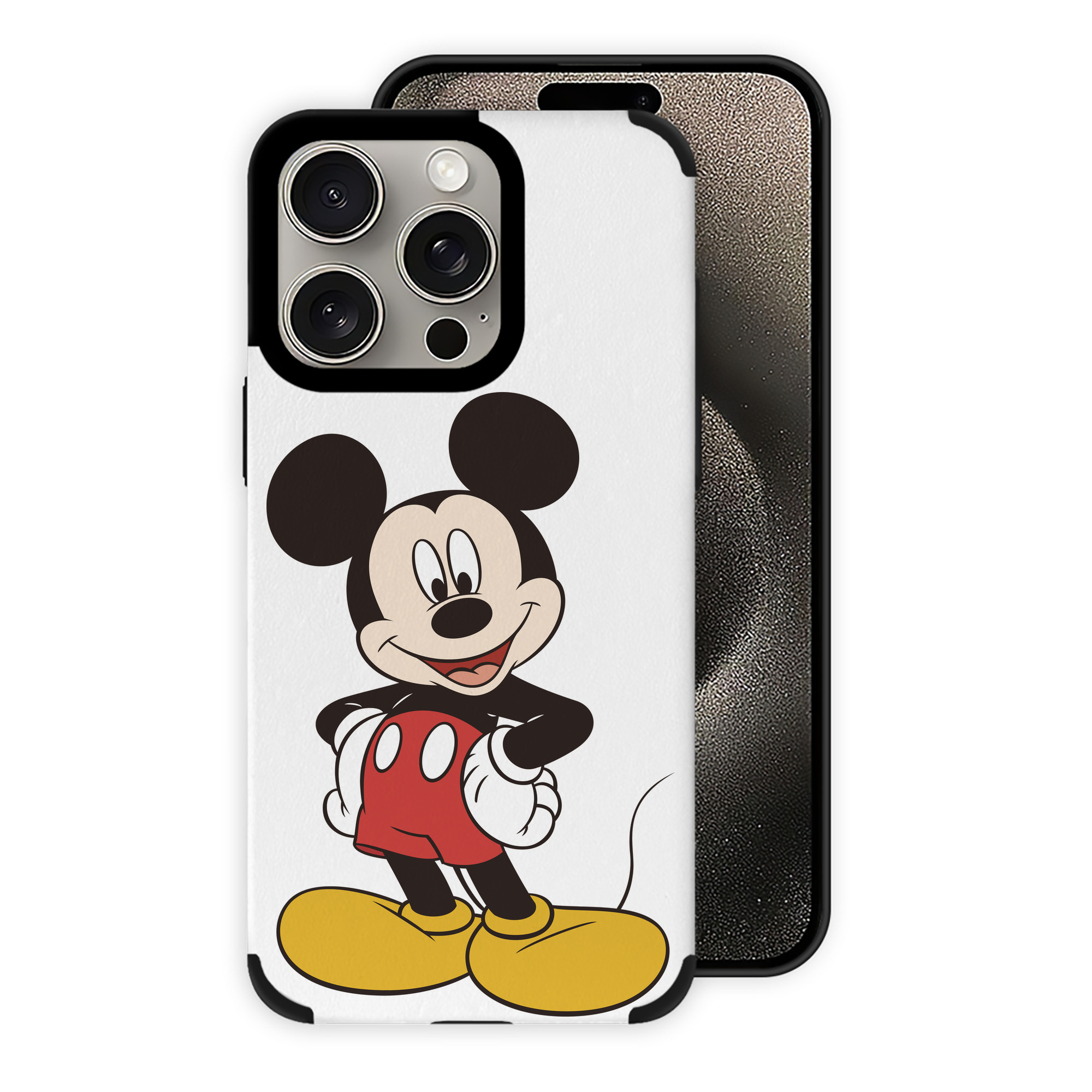 （画像用） ミッキーマウス Mickey Mouse 【iPhone15ProMax対応】 PUレザー スマホケース 耐衝撃＆黄変防止