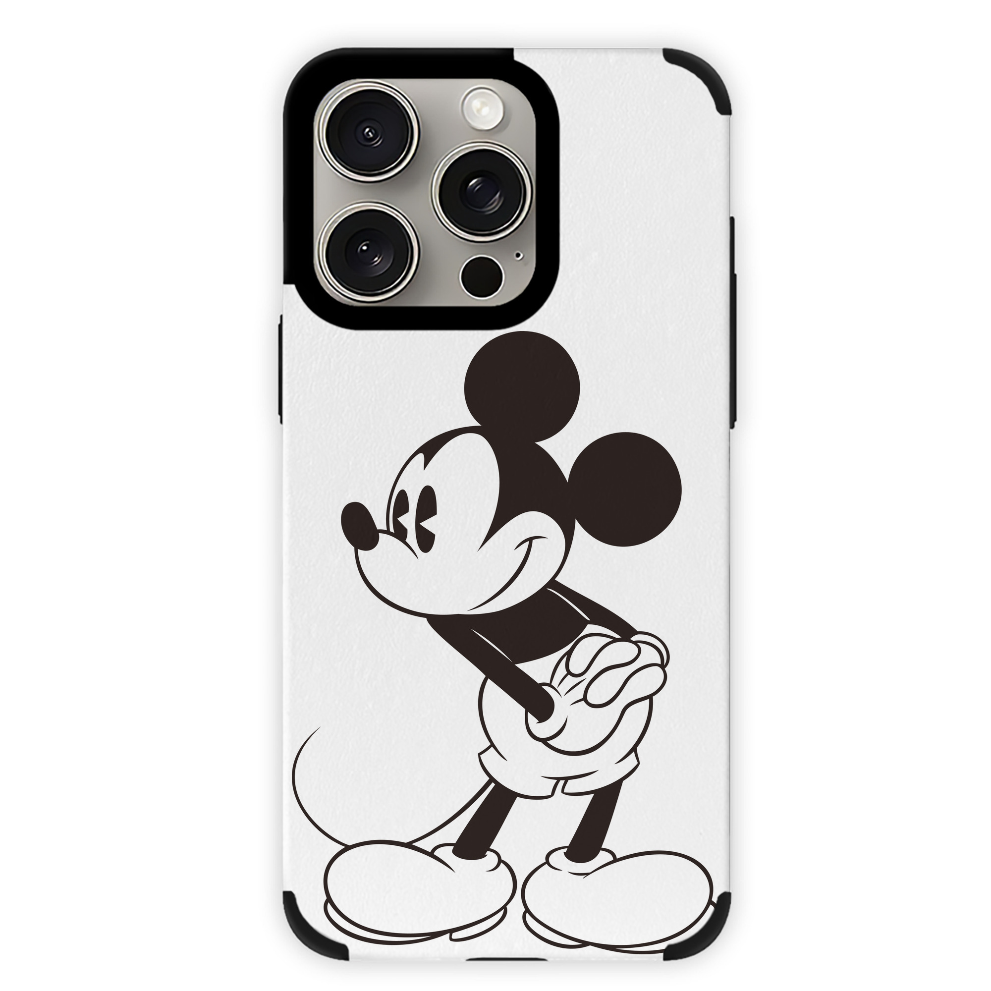 （画像用） ミッキーマウス Mickey Mouse 【iPhone15ProMax対応】 PUレザー スマホケース 耐衝撃＆黄変防止