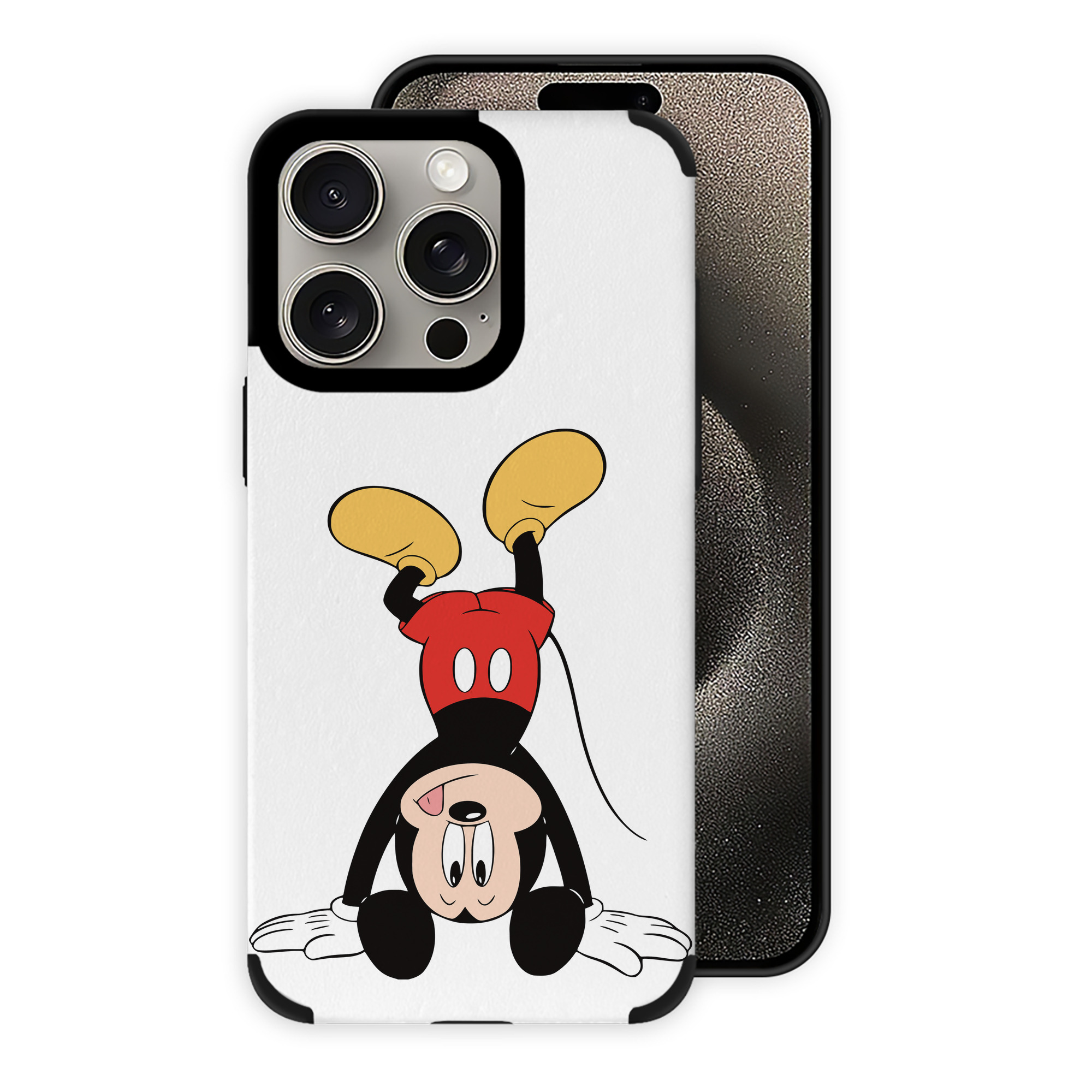 （画像用） ミッキーマウス Mickey Mouse 【iPhone15ProMax対応】 PUレザー スマホケース 耐衝撃＆黄変防止