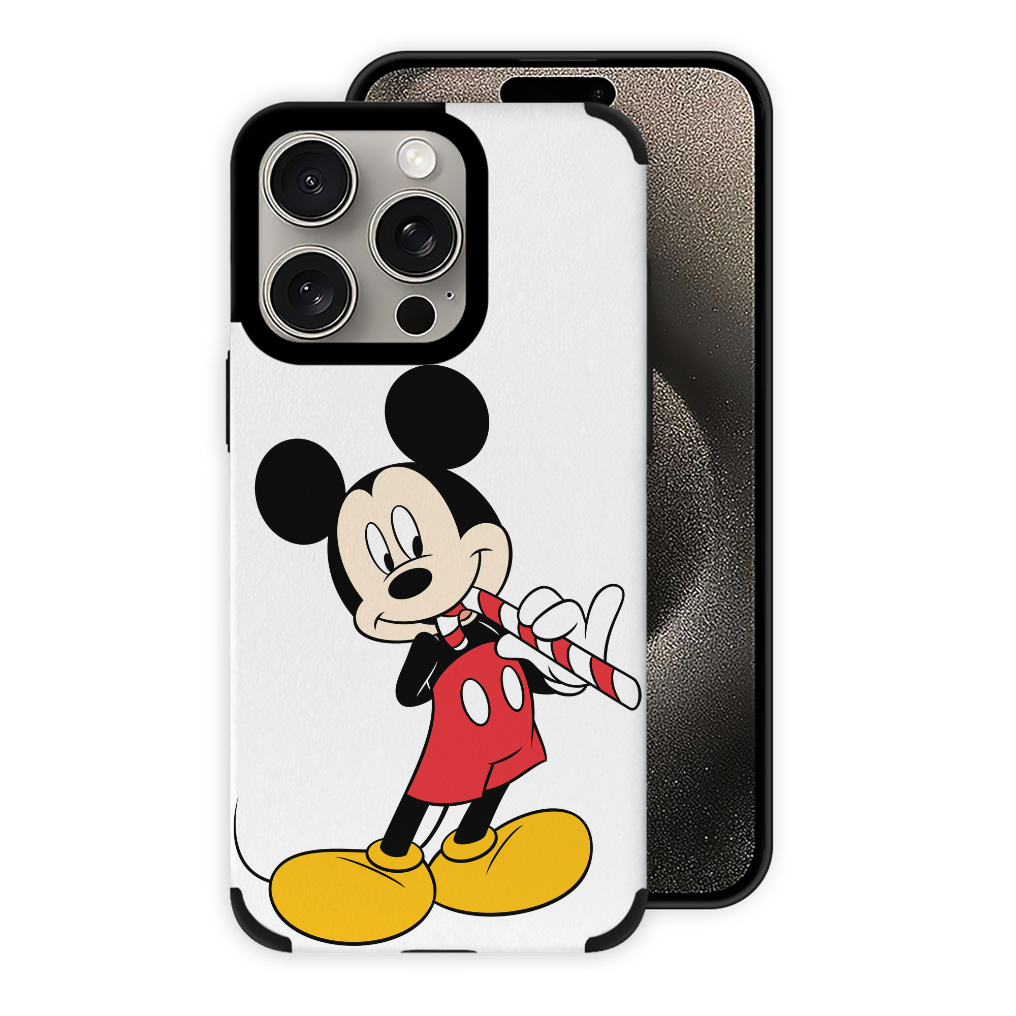 （画像用） ミッキーマウス Mickey Mouse 【iPhone15ProMax対応】 PUレザー スマホケース 耐衝撃＆黄変防止