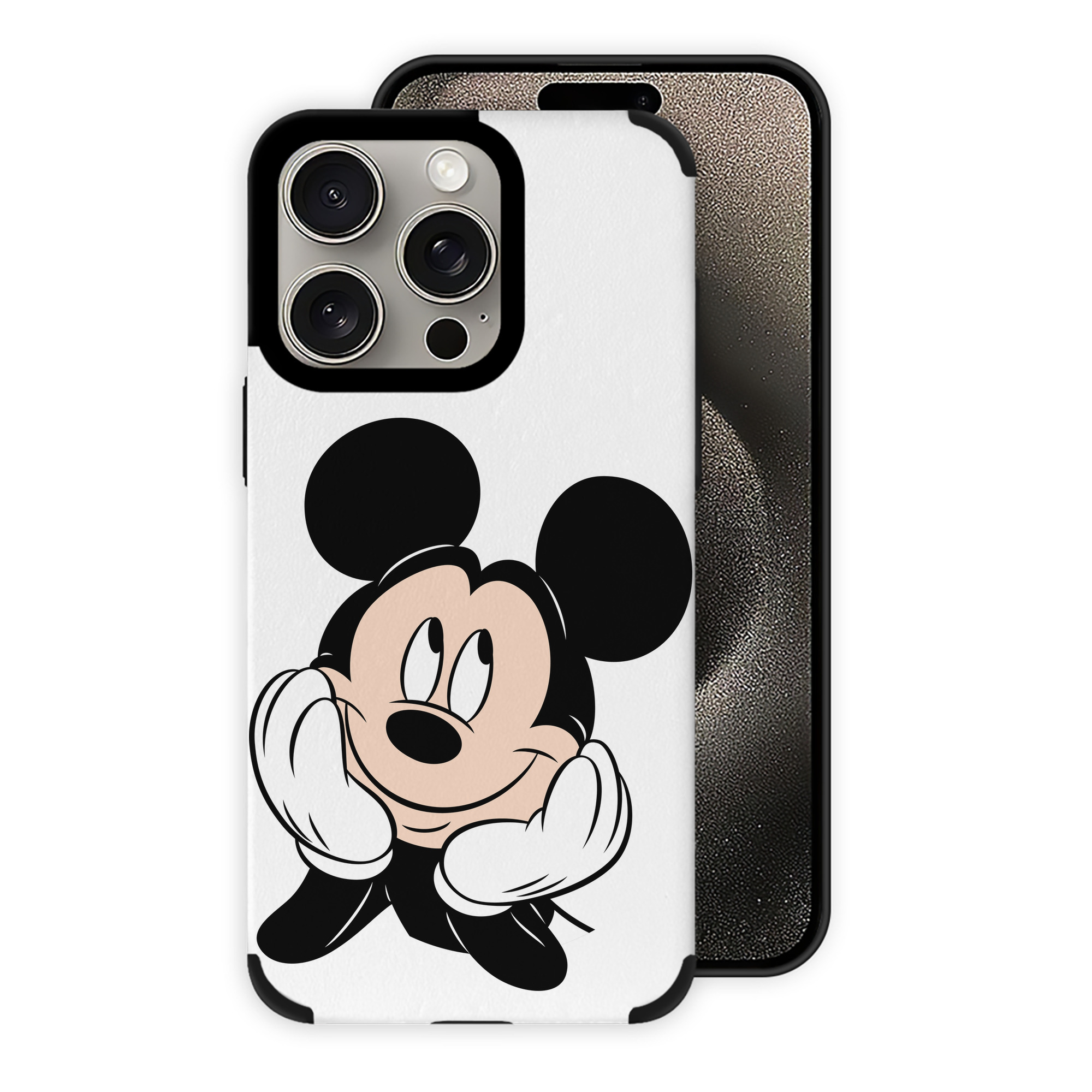 （画像用） ミッキーマウス Mickey Mouse 【iPhone15ProMax対応】 PUレザー スマホケース 耐衝撃＆黄変防止
