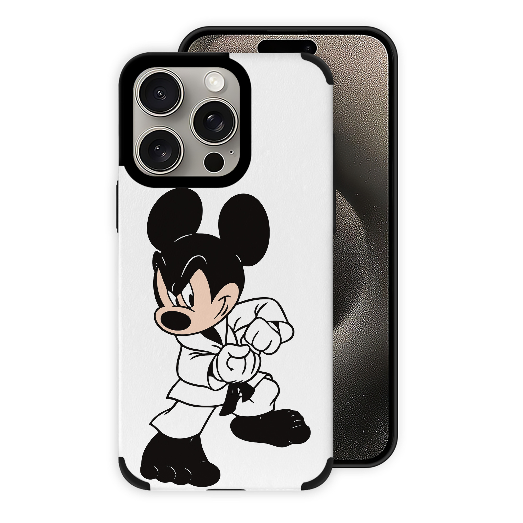 （画像用） ミッキーマウス Mickey Mouse 【iPhone15ProMax対応】 PUレザー スマホケース 耐衝撃＆黄変防止