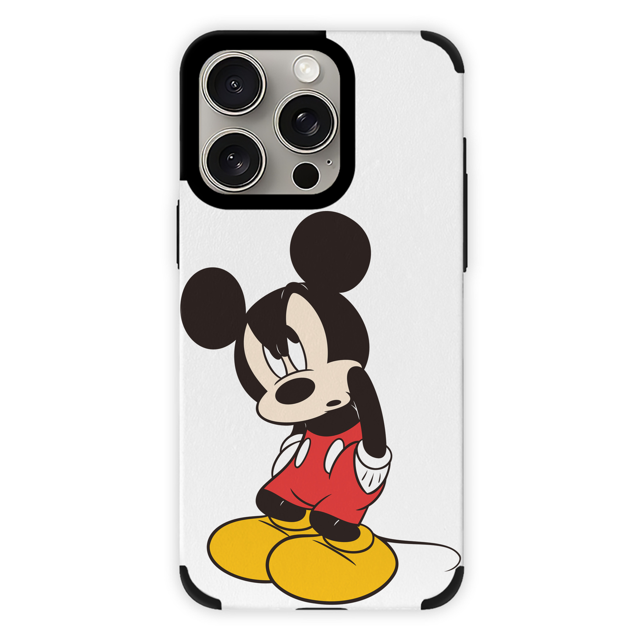 （画像用） ミッキーマウス Mickey Mouse 【iPhone15ProMax対応】 PUレザー スマホケース 耐衝撃＆黄変防止