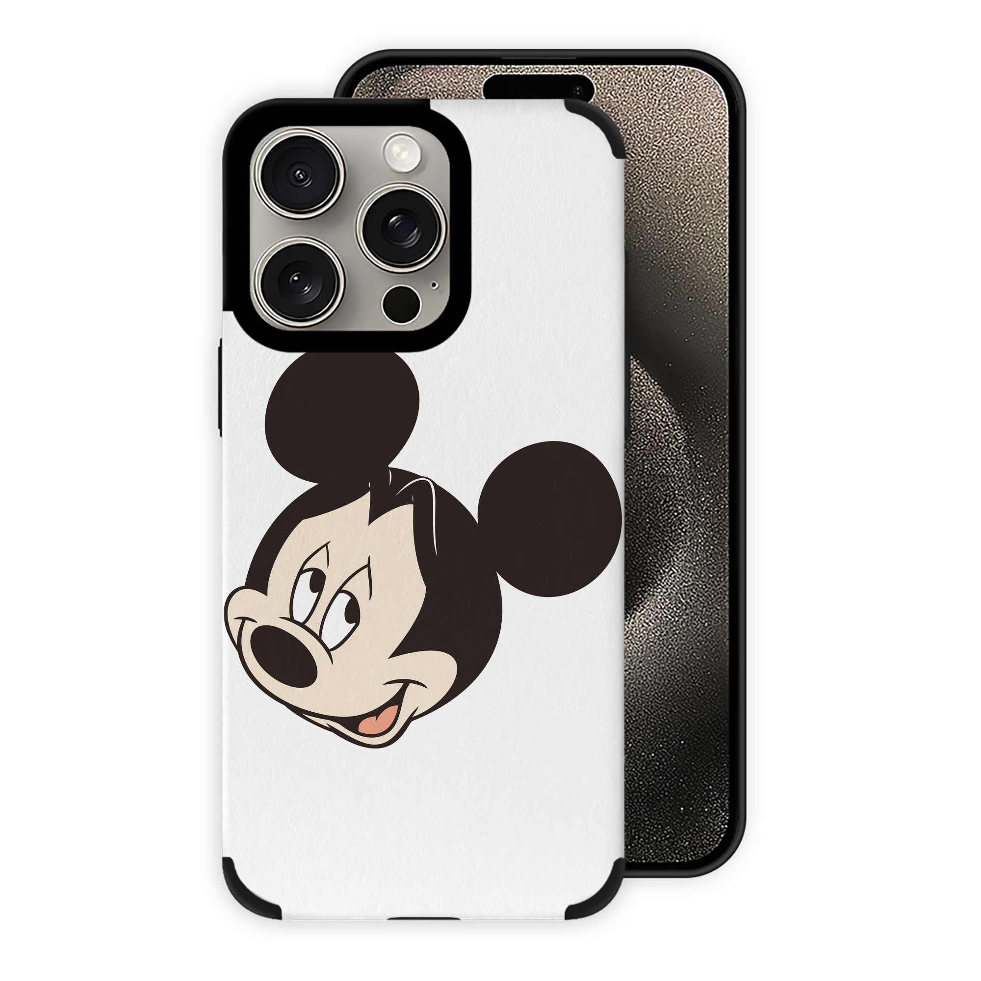 （画像用） ミッキーマウス Mickey Mouse 【iPhone15ProMax対応】 PUレザー スマホケース 耐衝撃＆黄変防止